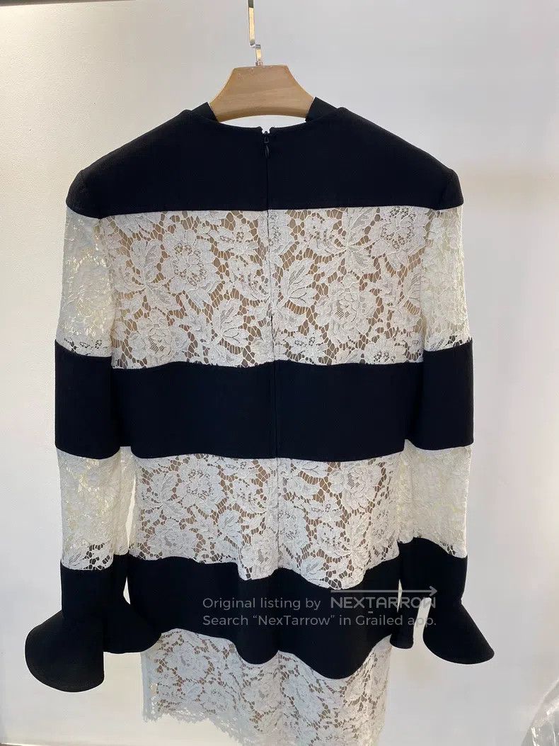 Valentino Valentino Black and white lace dress Size M / US 6-8 / IT 42-44 - 4 Thumbnail