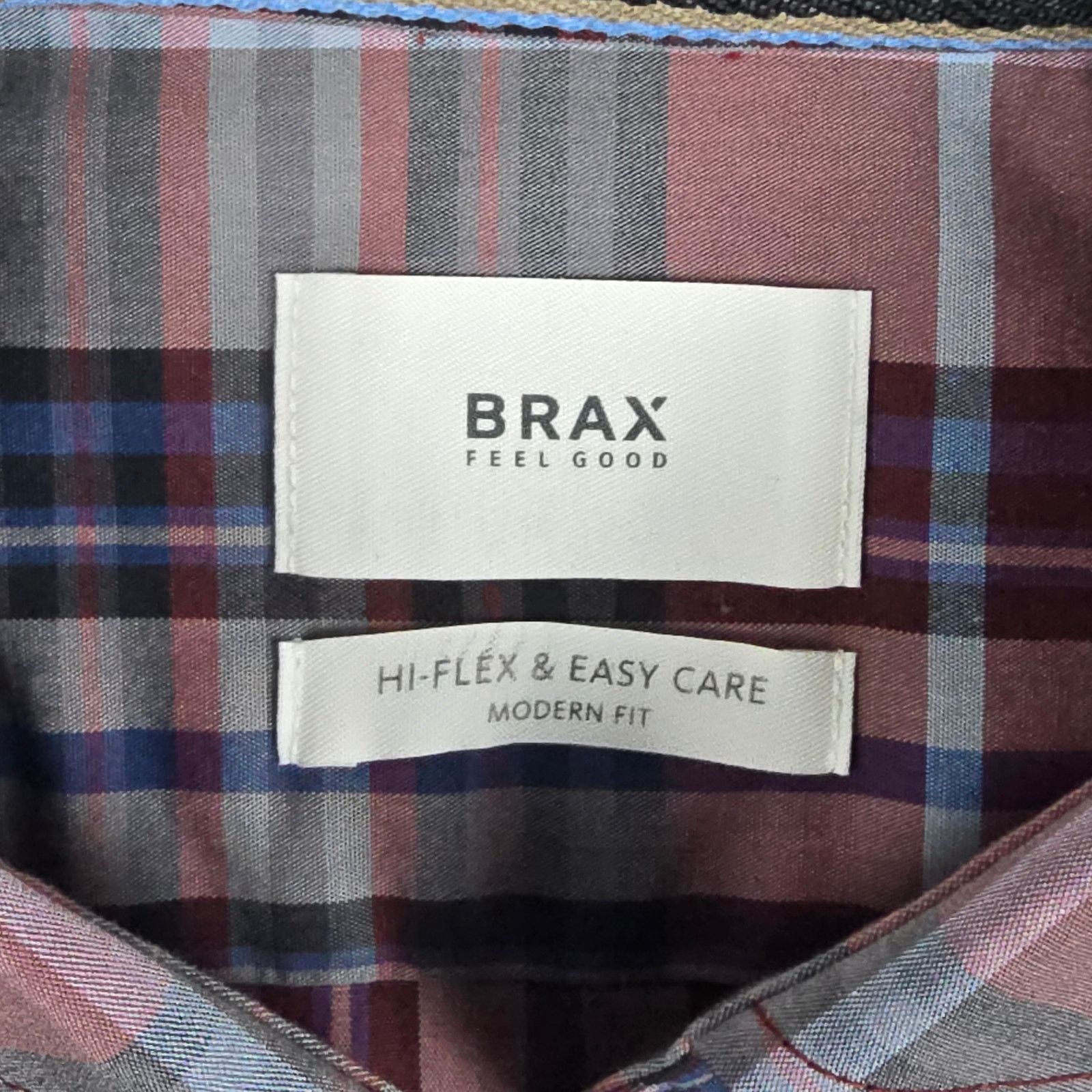 BRAX BRAX Large 41-42 Plaid Modern-Fit Shirt Size US L / EU 52-54 / 3 - 10 Thumbnail