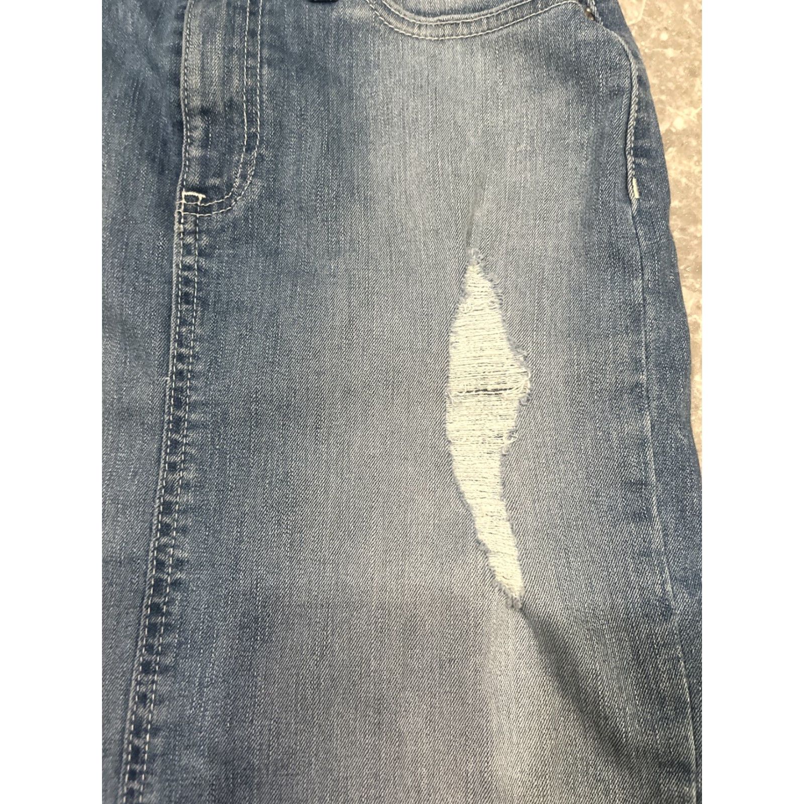Guess VINTAGE Guess Los Angeles Women's Skirt Midi Denim Blue Pencil S Corded Button Casual Spring Summer Womens Size 28" / US 6 / IT 42 - 2 Thumbnail