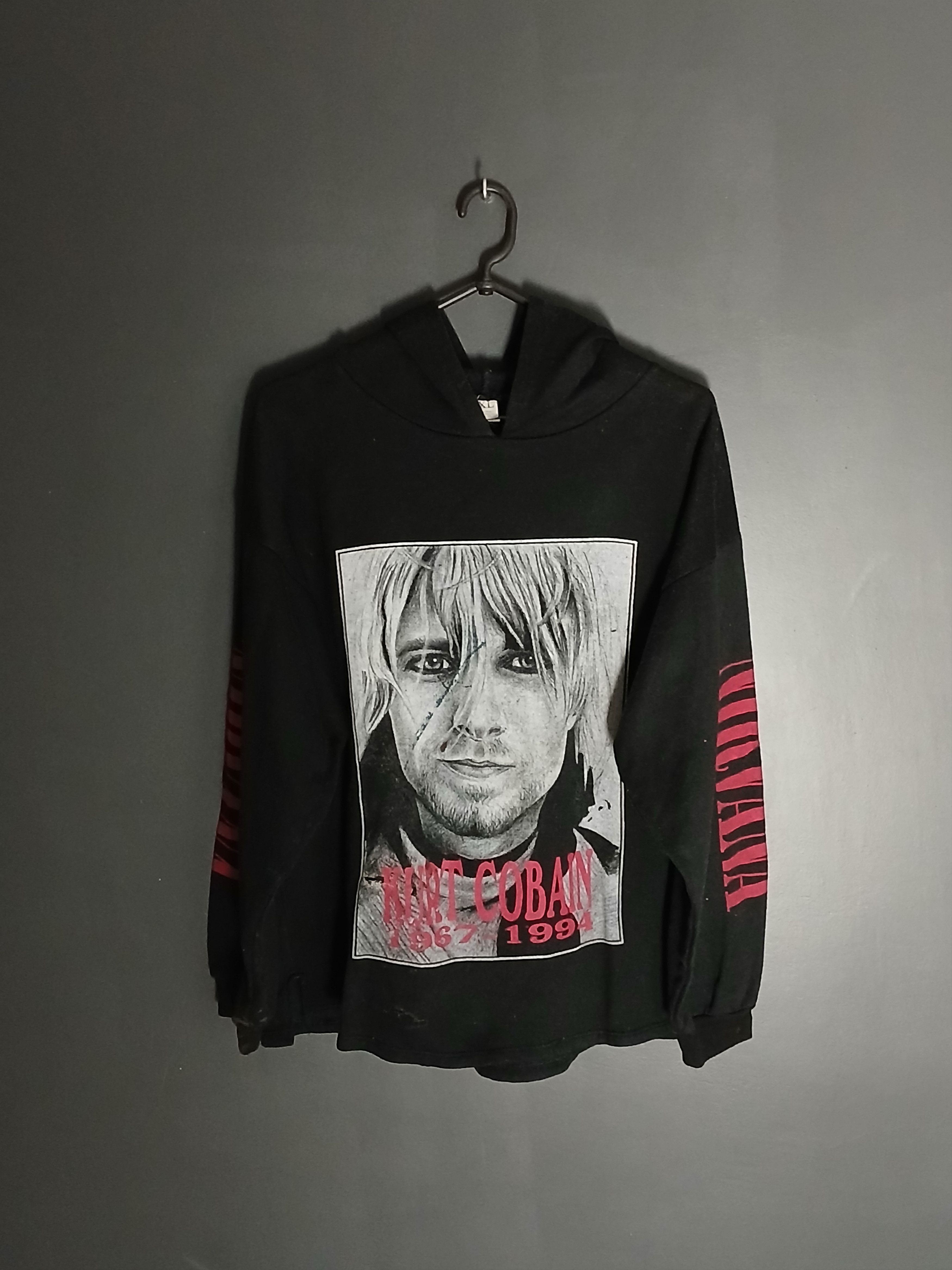 Nirvana × Vintage Nirvana Kurt Cobain Hoodie Size US XL / EU 56 / 4 - 1 Thumbnail