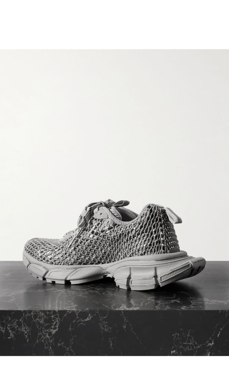 Balenciaga o1w1db10625 3XL Mesh Fishnet Sneakers in Grey Size US 9 / IT 39 - 2 Thumbnail