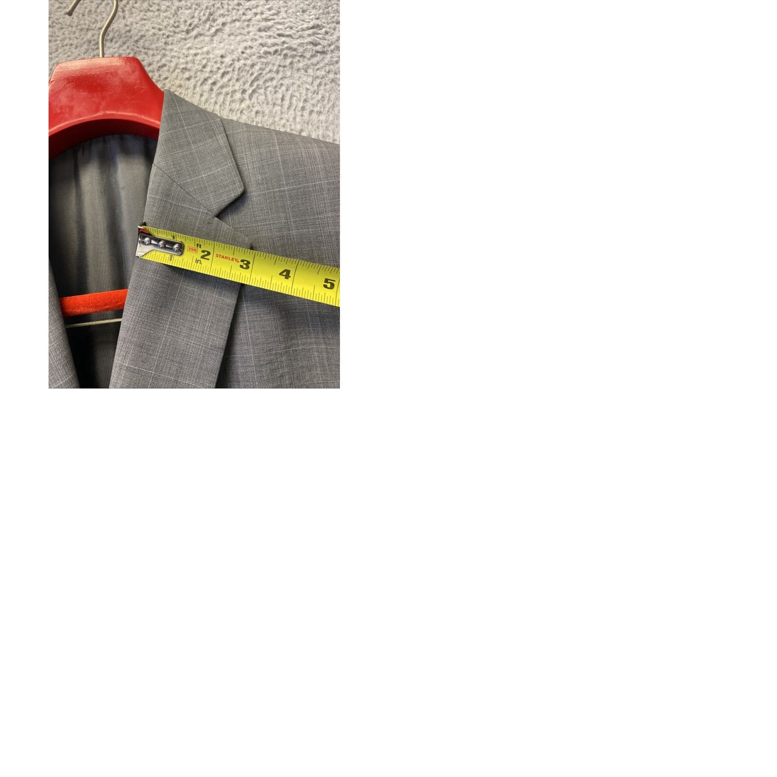 Calvin Klein Calvin Klein mens blazer 44 gray plaid 2bt jacket sport coat Size 44R - 9 Thumbnail