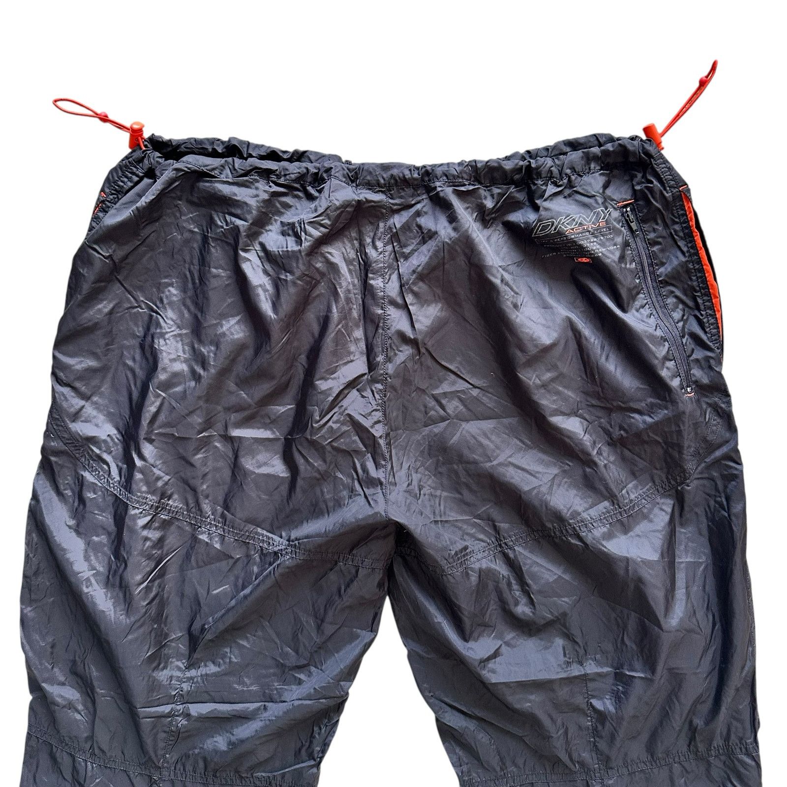 DKNY DKNY Active Y2K Gorpcore Nylon Adjustable Black Pants Sz XXL Size US 41 - 4 Thumbnail