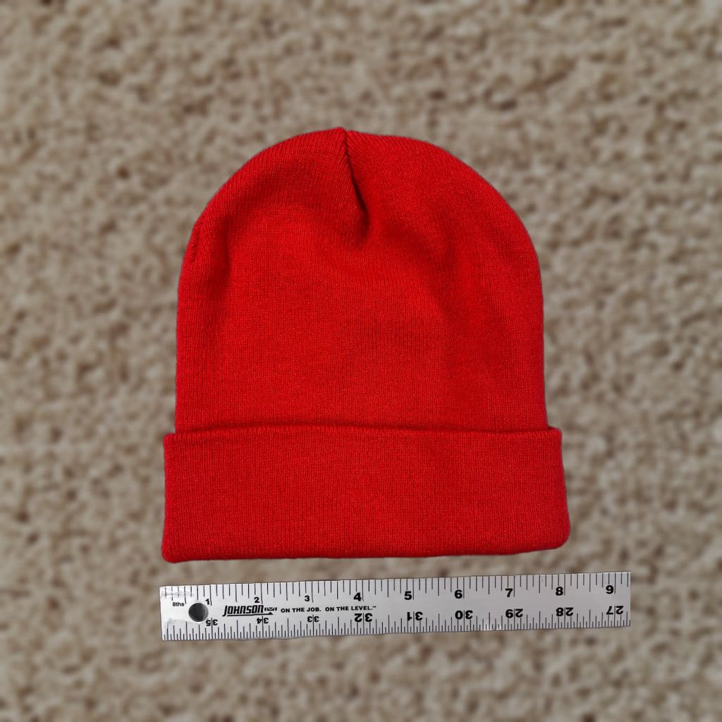 Vintage VINTAGE Beanie Toque Adult One Size Red Knit 100% Acrylic Winter Snow Ski Outdoors Size ONE SIZE - 1 Thumbnail