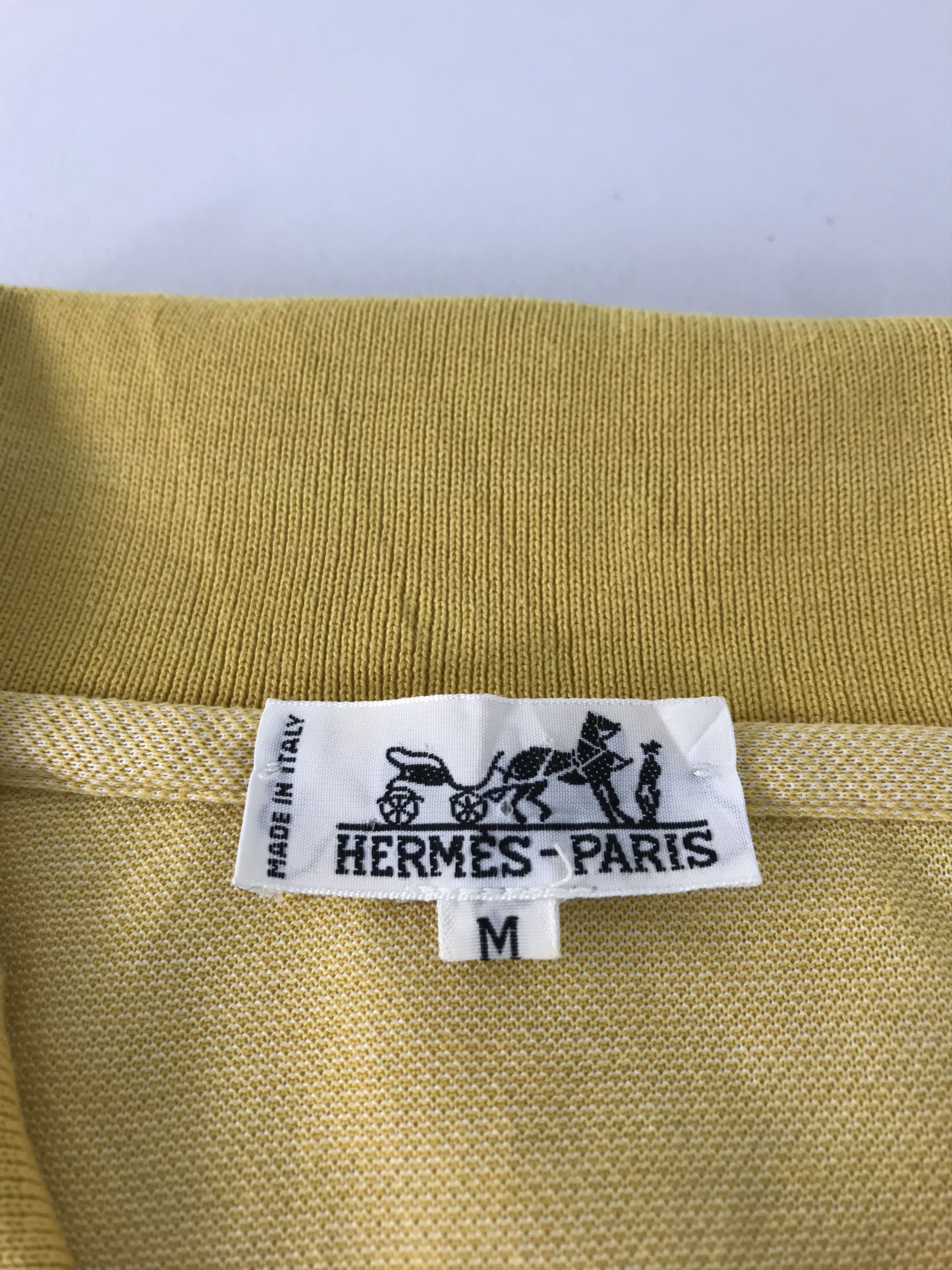 Hermes 90s Hermes Paris Polo Tee Plain Embroidery Logo Design Size US M / EU 48-50 / 2 - 4 Thumbnail