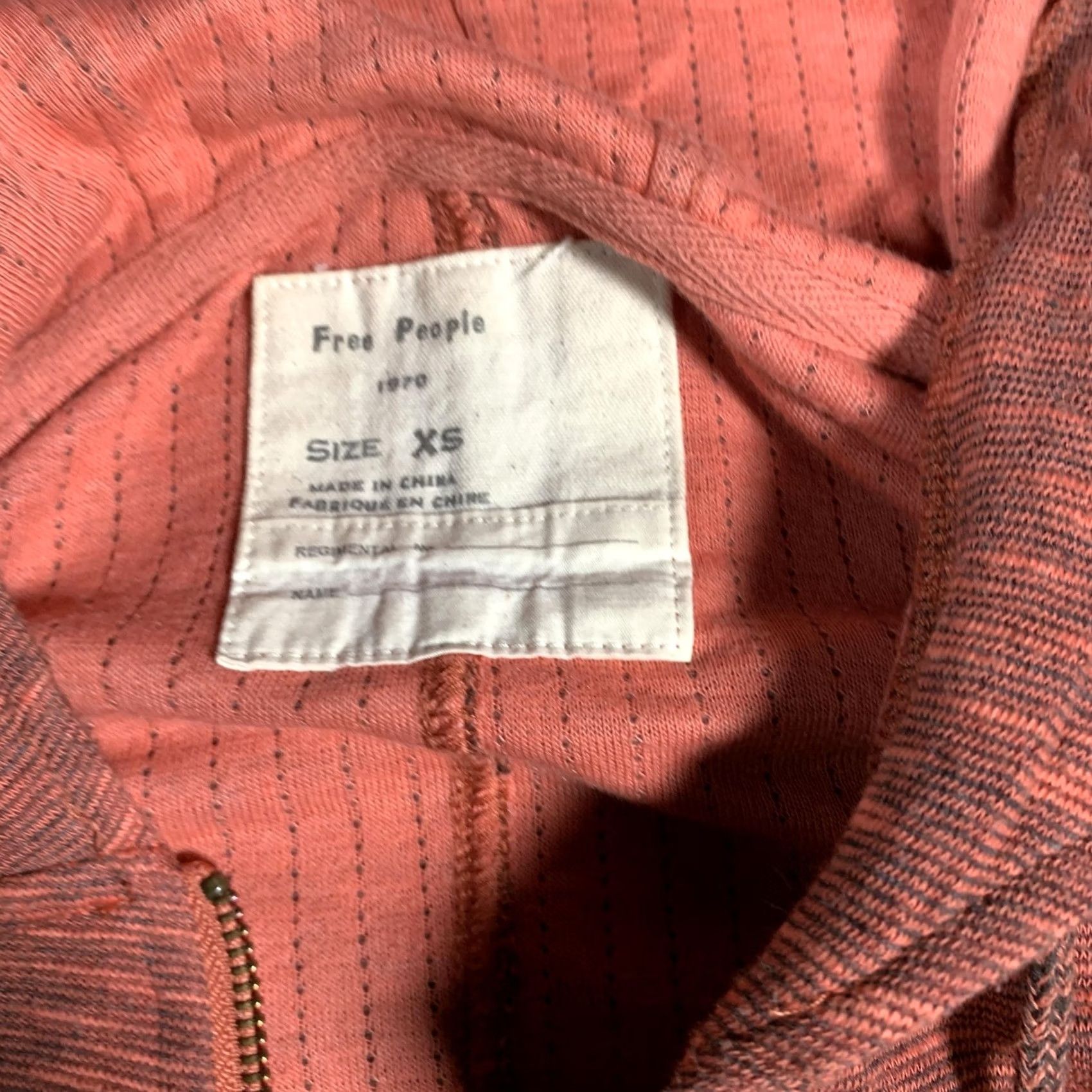 Free People Free People Hoodie Womens XS Rust Red Heathered Zip Up Drawstring Hem Pockets Size XS / US 0-2 / IT 36-38 - 4 Thumbnail