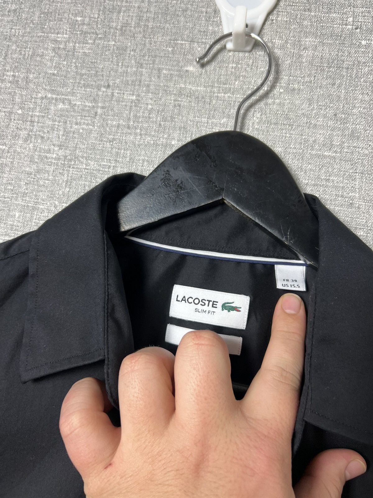 Lacoste Lacoste Black Button Up Long Sleeve Shirt With White Logo Size US S / EU 44-46 / 1 - 5 Thumbnail
