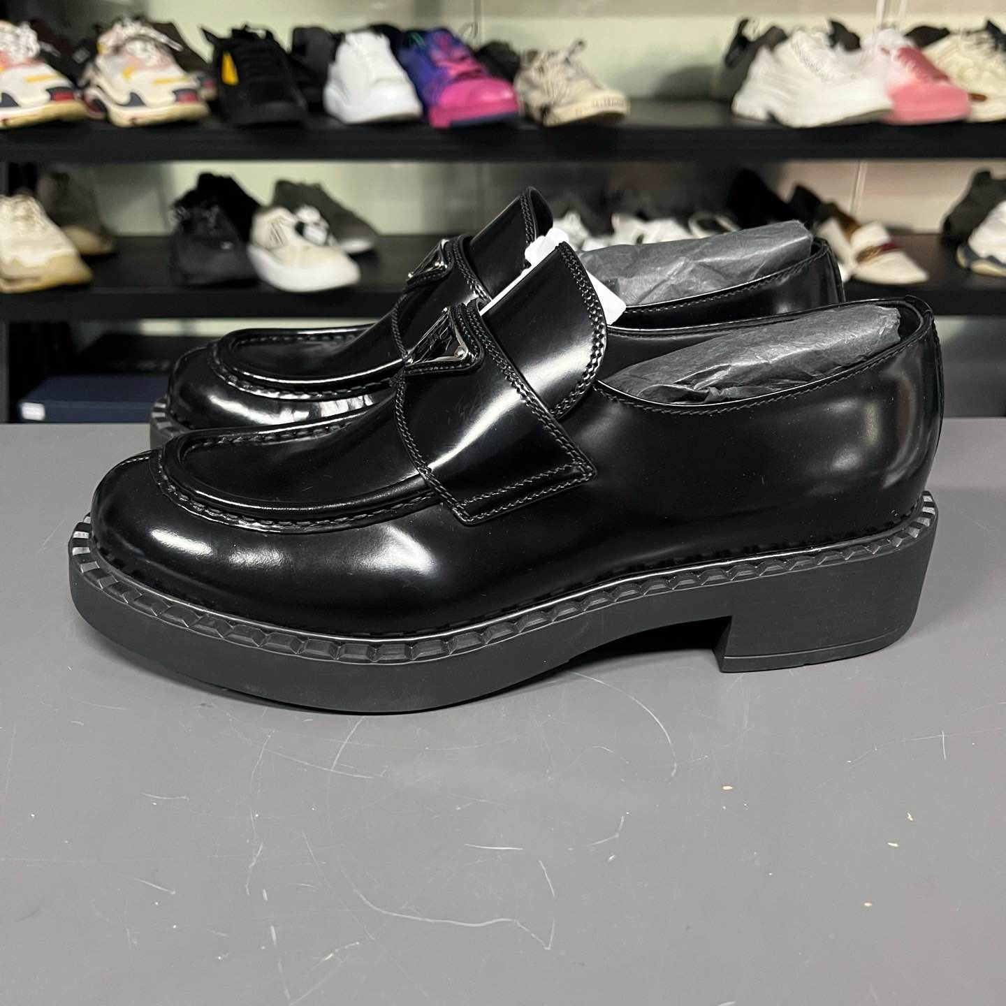Prada Prada Leather Platform Loafers Size 39 Size US 9 / IT 39 - 1 Thumbnail