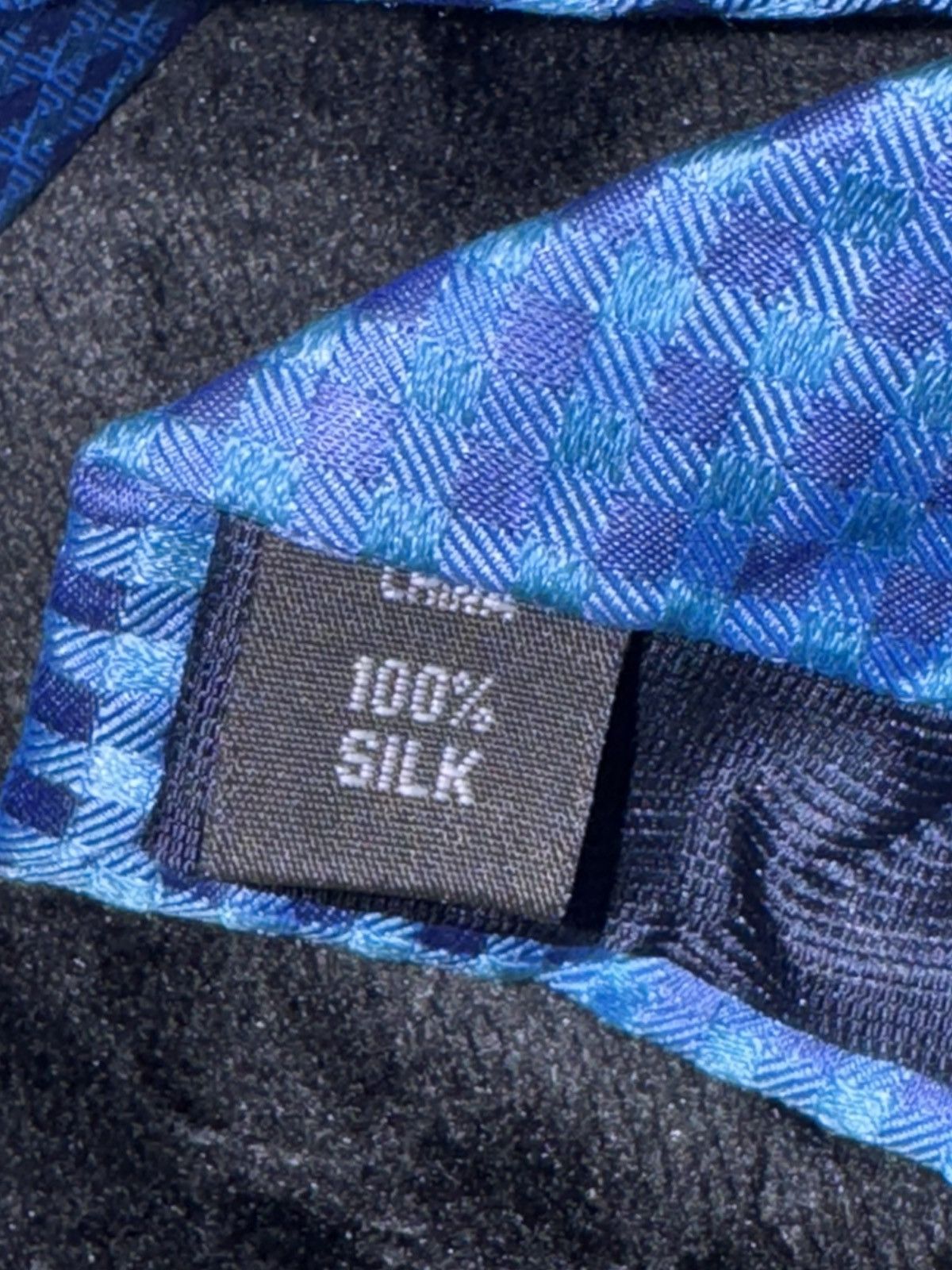 Michael Kors Michael Kors Blue Check Pattern Men's Dress Tie Size ONE SIZE - 2 Thumbnail