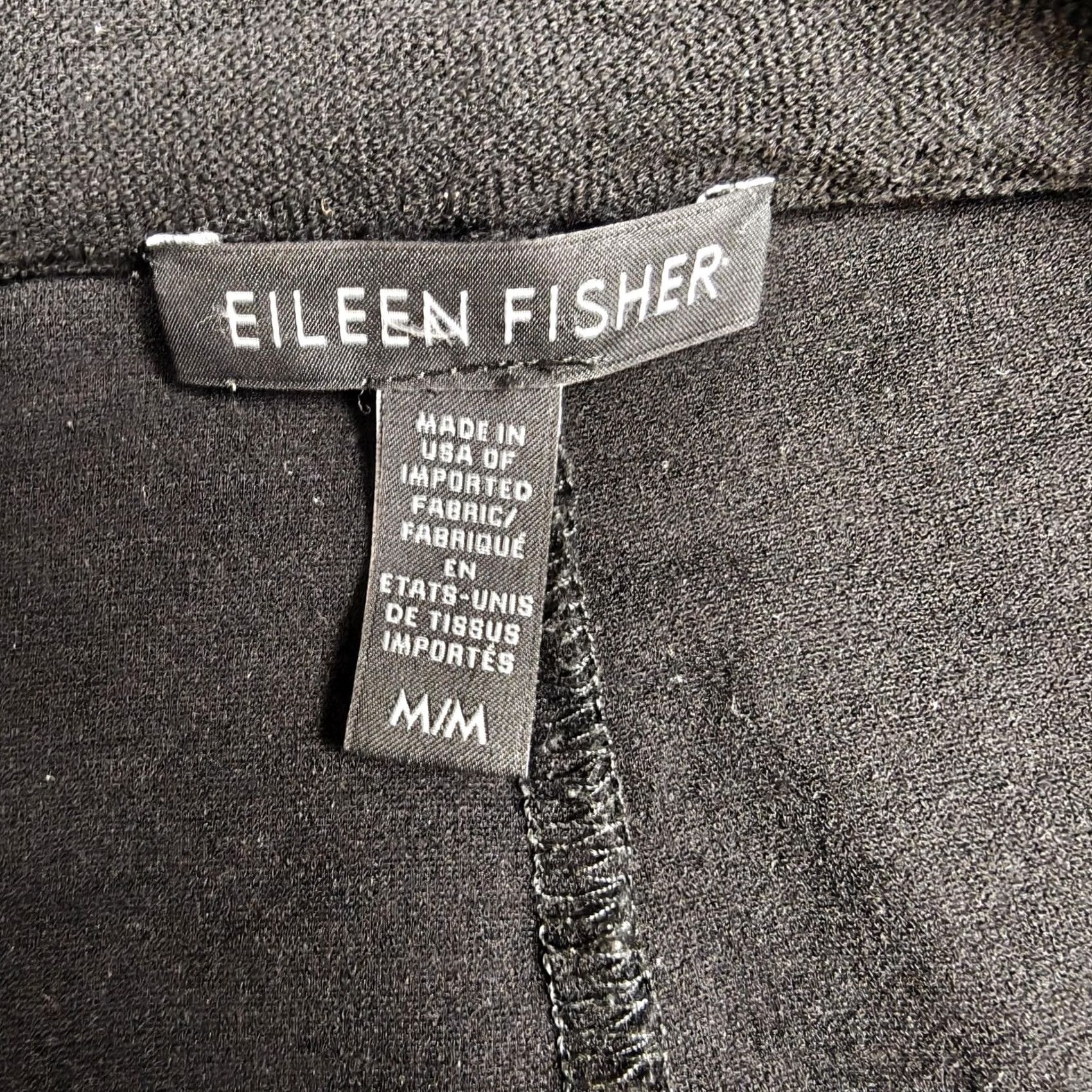 Eileen Fisher Eileen Fisher Blazer Womens M Black Knit Two-Button Stretch Workwear Jacket Size M / US 6-8 / IT 42-44 - 3 Thumbnail