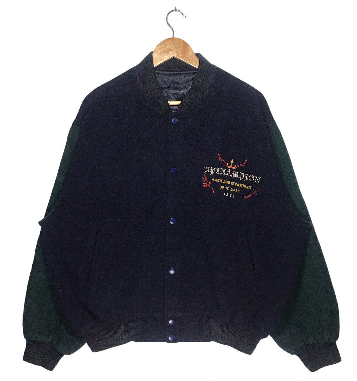 Vintage 💥Vintage!! 90s AP CHAMPION Bomber Jacket Varsity Wool | Grailed