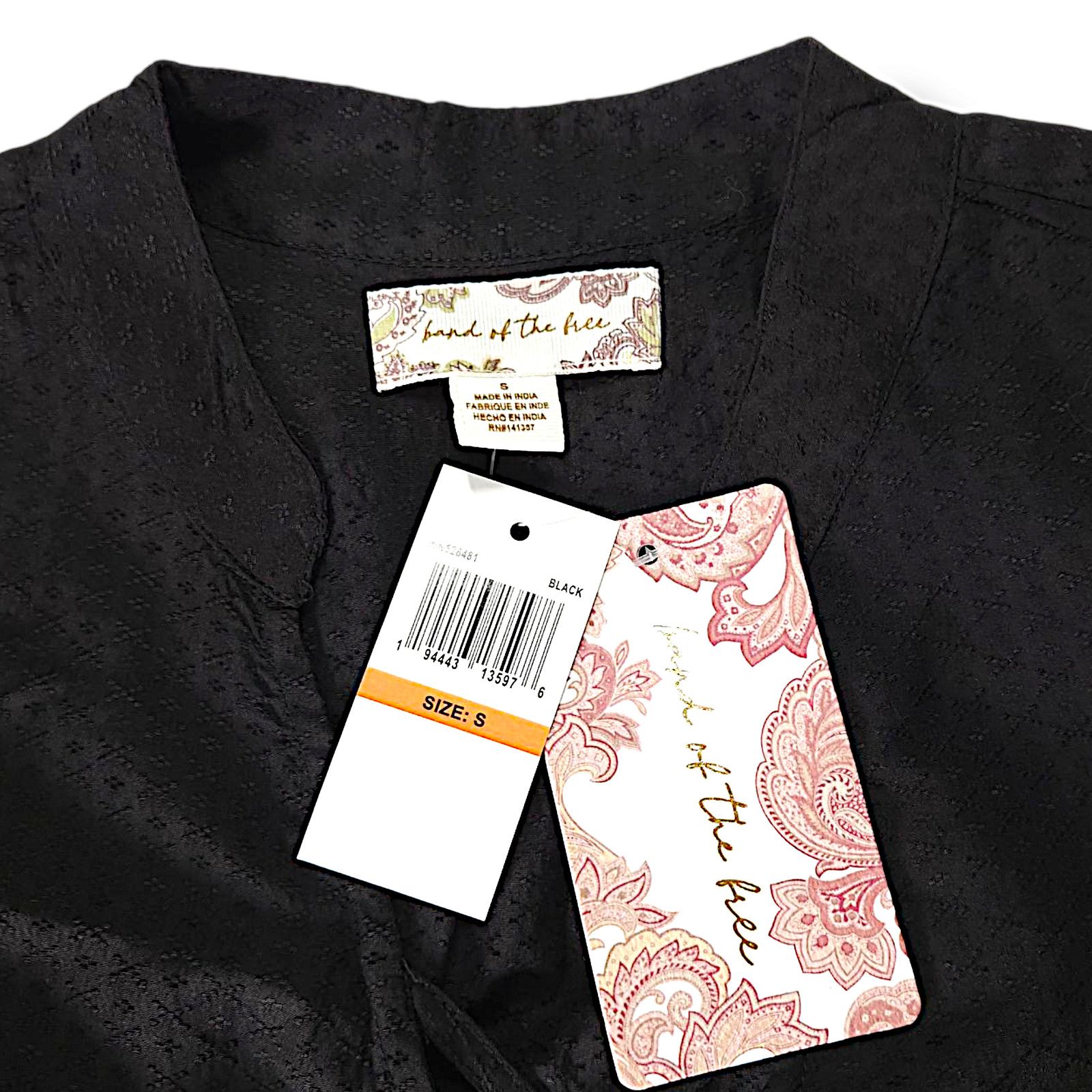 Other NWT Band of the Free Hallie Black Crossover Top Sz. S [4-6] Size S / US 4 / IT 40 - 6 Thumbnail