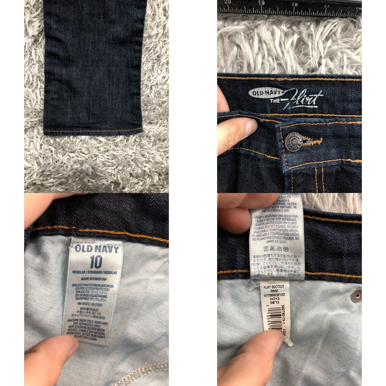 Old Navy Old Navy Jeans Bootcut The Flirt Size 10 Womens Blue Dark Wash Denim Pants 32 Inseam Regular 5-Pocket Size 32" / US 10 / IT 46 - 8 Thumbnail