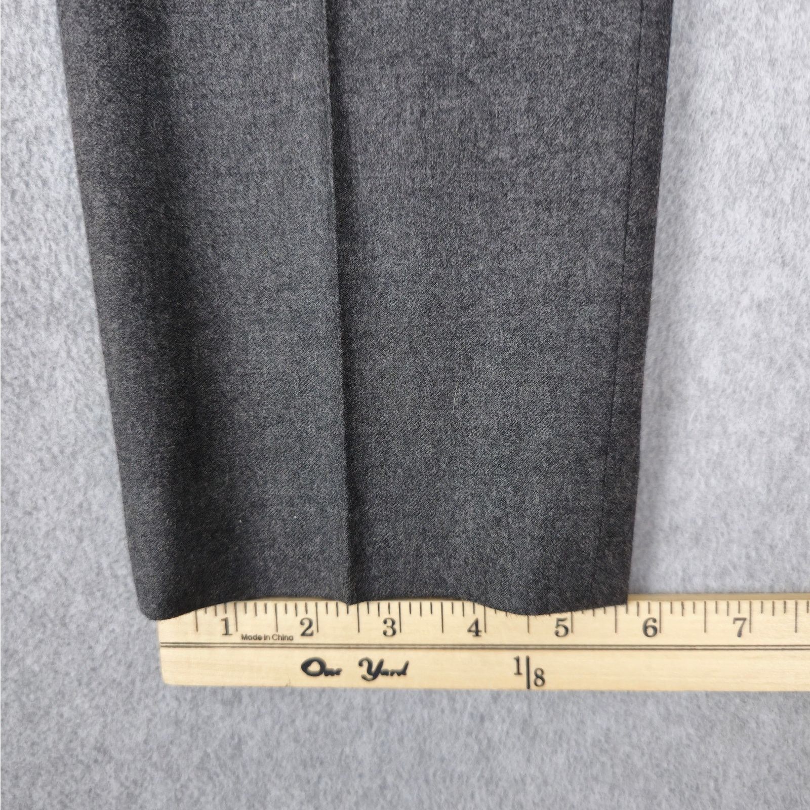 Theory Theory Womens 6 Gray Flat Front Dress Pants 96% Virgin Wool Size 28" / US 6 / IT 42 - 14 Thumbnail