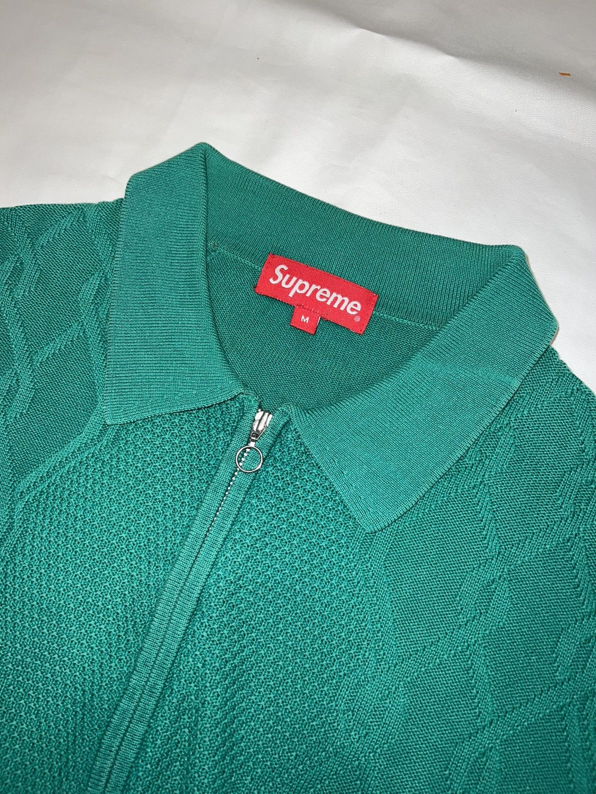 Supreme Supreme Cable Stripe Knit Polo Size US M / EU 48-50 / 2 - 3 Thumbnail