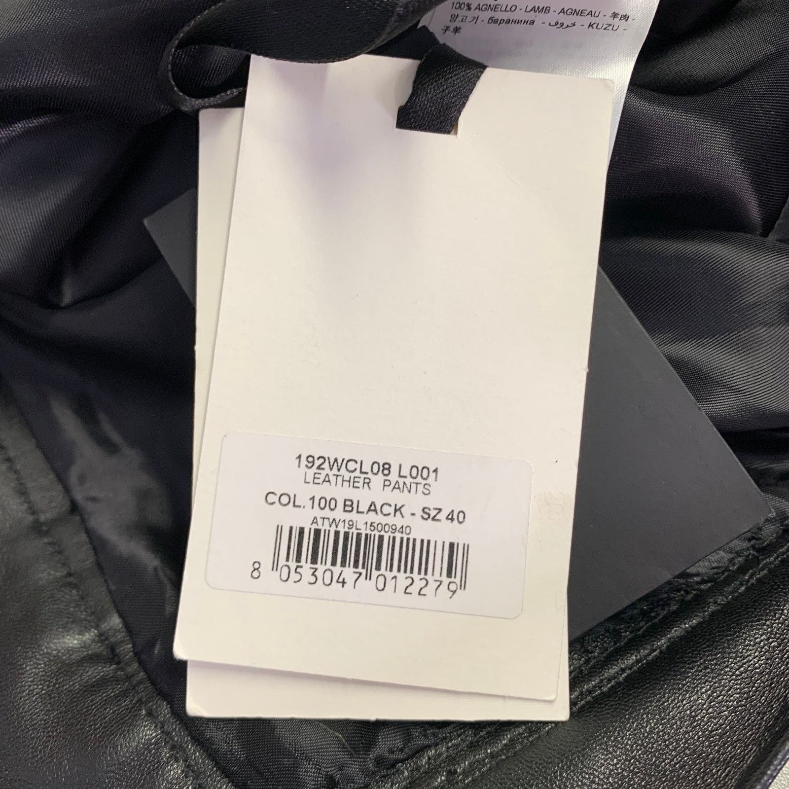 The Attico THE ATTICO Black Lambskin Leather High Waisted Casual Pants Size 27" / US 4 / IT 40 - 3 Thumbnail