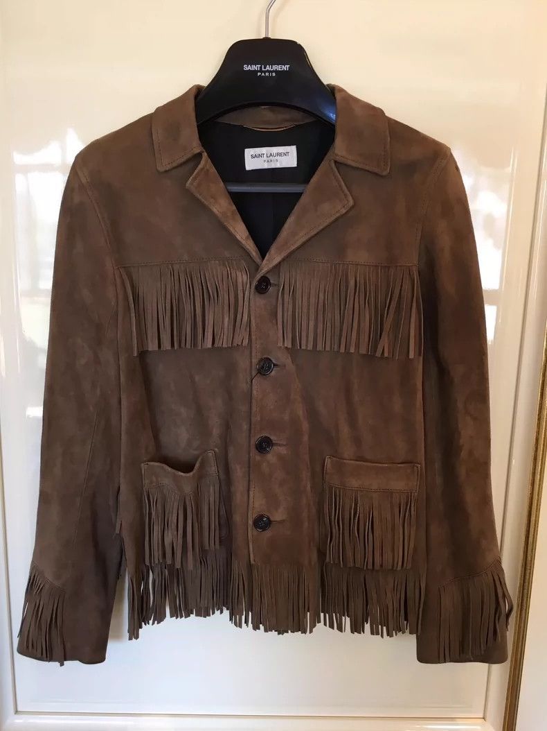 Saint Laurent Paris Saint Laurent Paris Tassel suede jacket-2506 Size US XS / EU 42 / 0 - 1 Thumbnail
