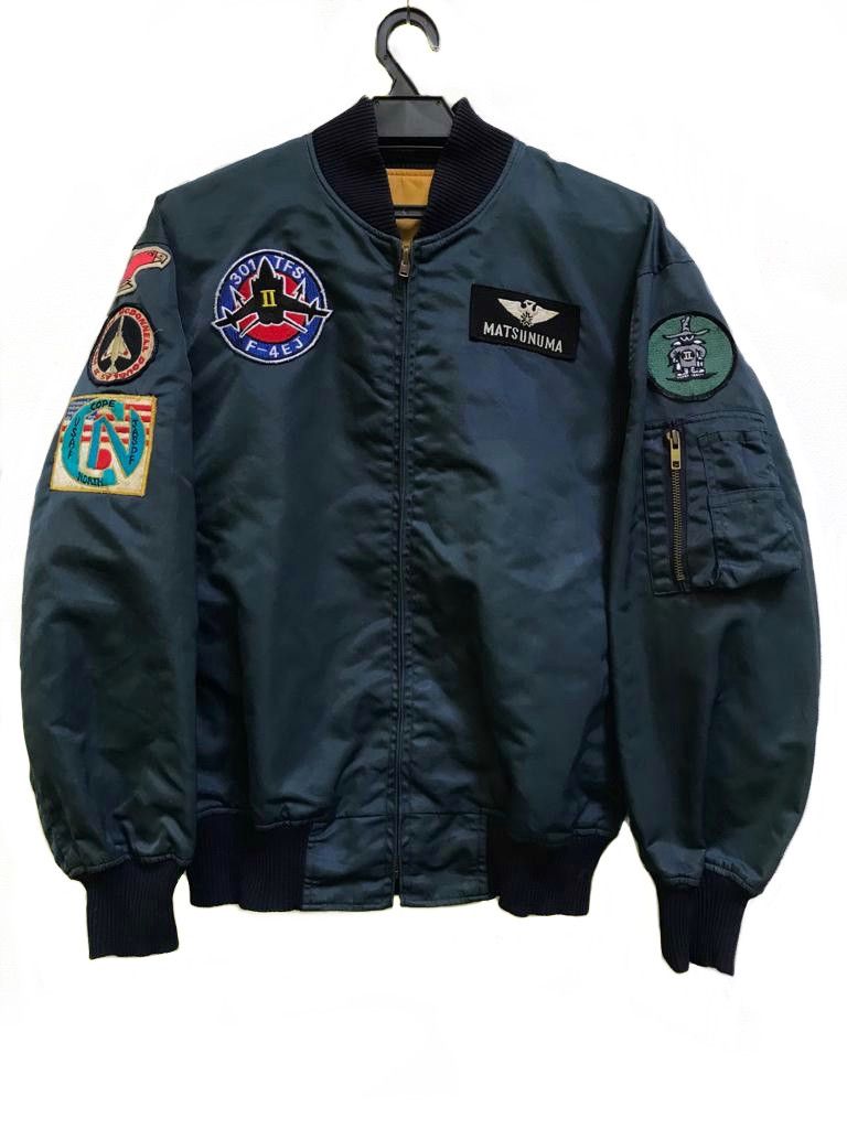 Japanese Brand Vintage 1979 Patches Reversible Bomber Jacket Size US L / EU 52-54 / 3 - 1 Thumbnail