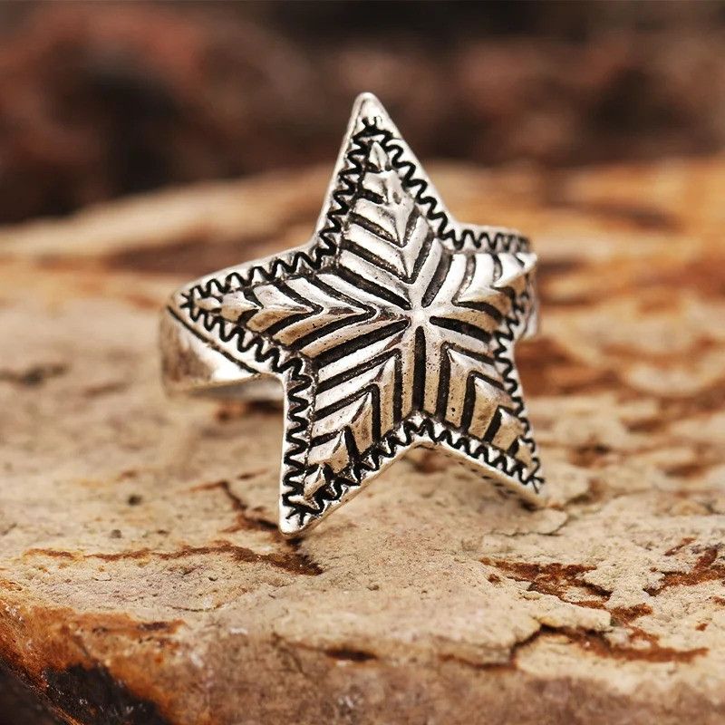 Japanese Brand Retro Star Ring Size ONE SIZE - 2 Thumbnail