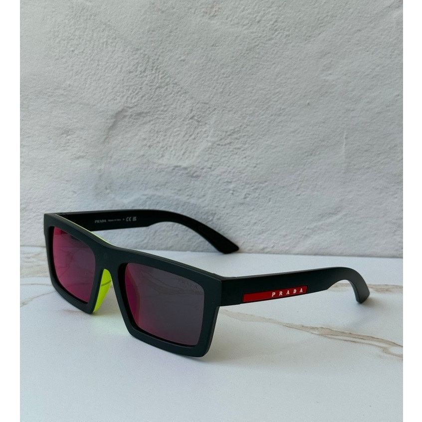 Prada NEW Prada Sport PS A07S Sunglasses in Black Red Mirror $430 Size ONE SIZE - 1 Thumbnail