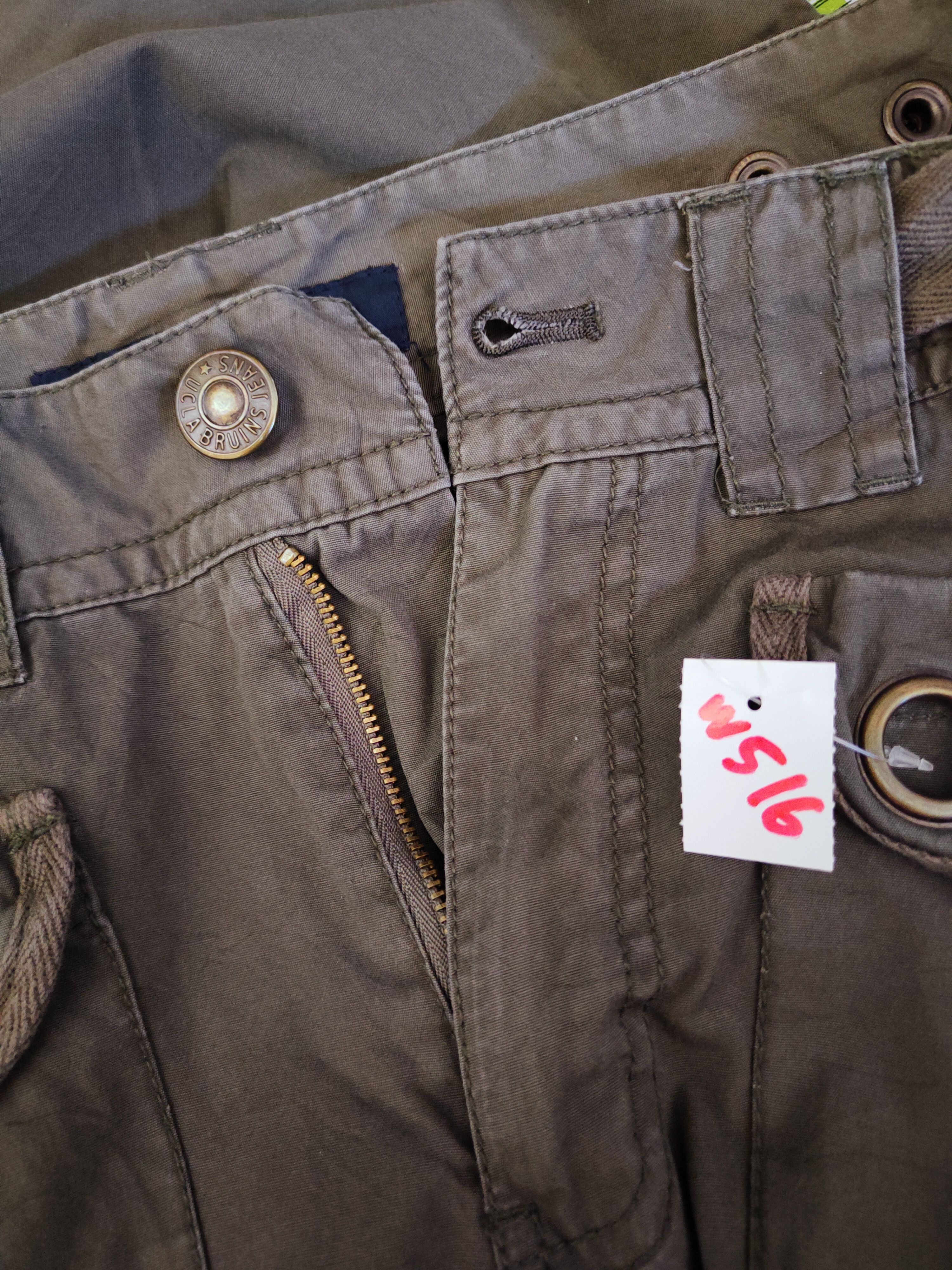 Japanese Brand D Bruins Chinos Green Multipocket Tactical Cargo Pants #W516 Size US 32 / EU 48 - 15 Thumbnail