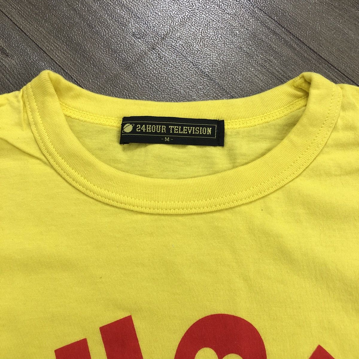 Bape × Vintage Vintage Bape x 24 Hour Television Iconic Logo Yellow Tee Size US M / EU 48-50 / 2 - 5 Thumbnail