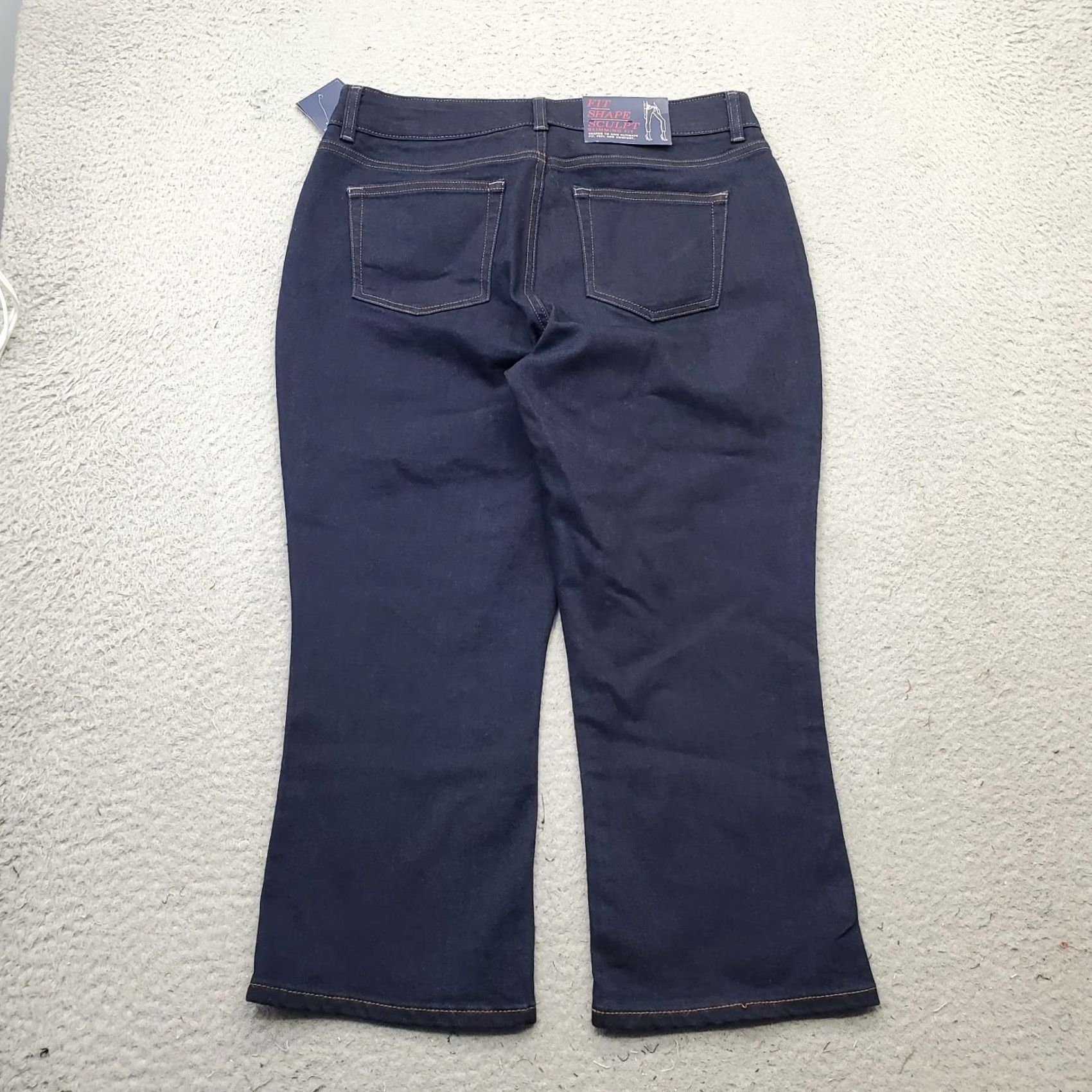 Chaps Chaps Jeans Womens 10 Capri Blue Denim Stretch Comfort Mid Rise Slim Leg Size 32" / US 10 / IT 46 - 2 Thumbnail