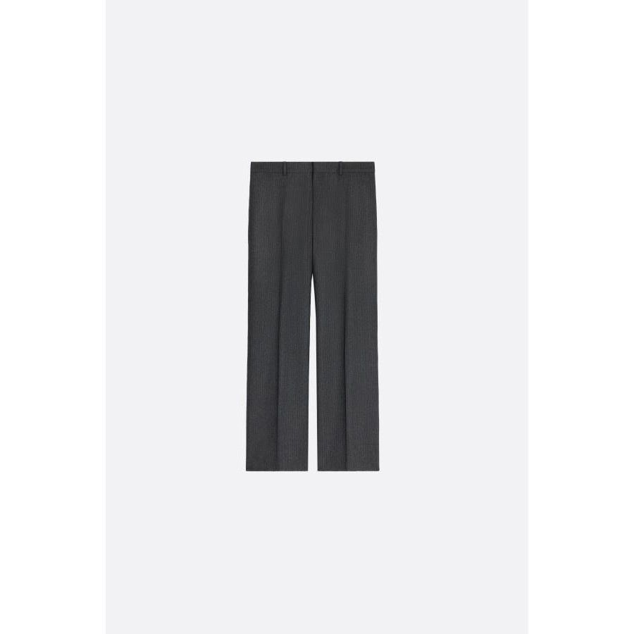 Celine CELINE Grey Striped Wool Flannel Pantalon New & Authentic (M Size US 36 / EU 52 - 1 Preview