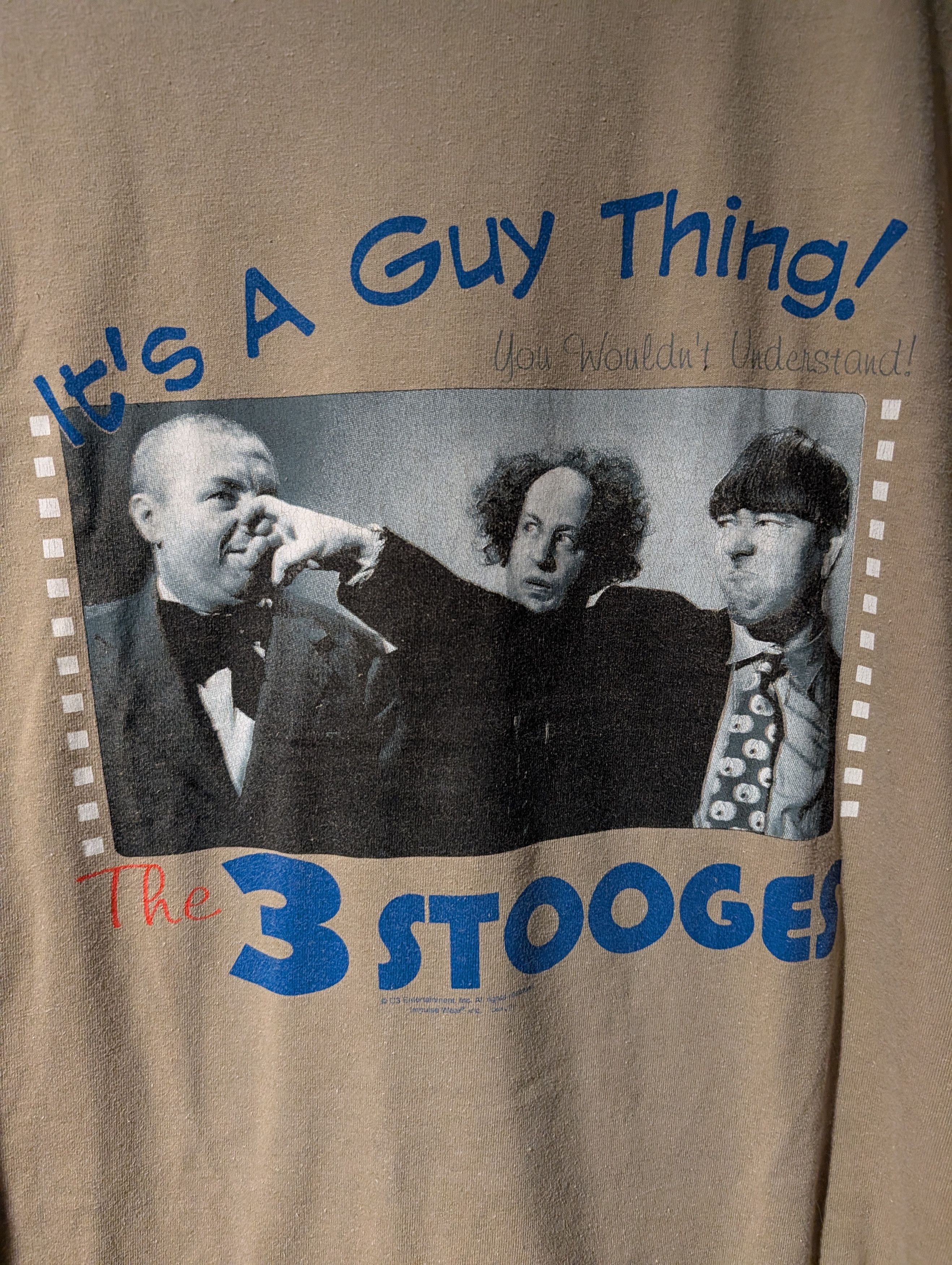Jerzees Vintage Y2K The Three Stooges It's A Guy Thing T-Shirt Size US XL / EU 56 / 4 - 2 Thumbnail