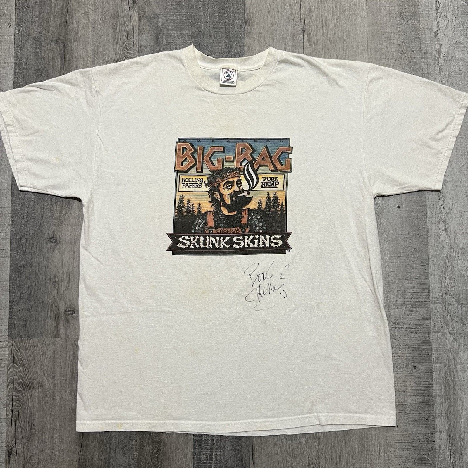 Delta Vtg Tommy Chong Autographed T Shirt Big-Bag Chong's 420 Size US XL / EU 56 / 4 - 1 Thumbnail