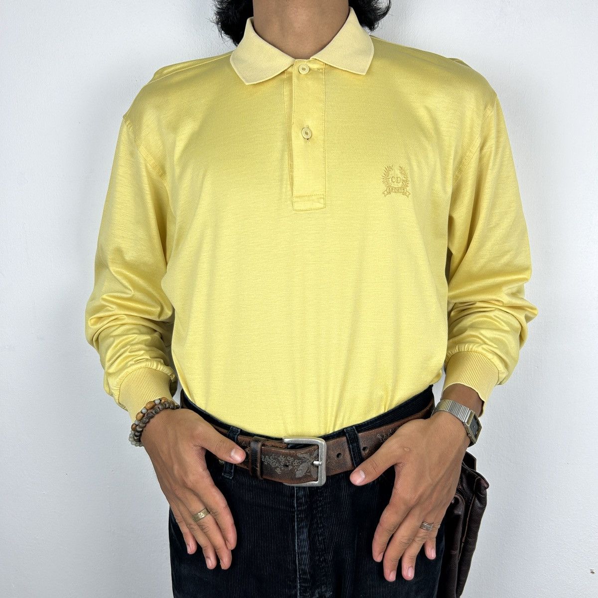 Christian Dior Monsieur × Vintage 1990s Christian Dior Sports - Longsleeve Size US L / EU 52-54 / 3 - 4 Thumbnail