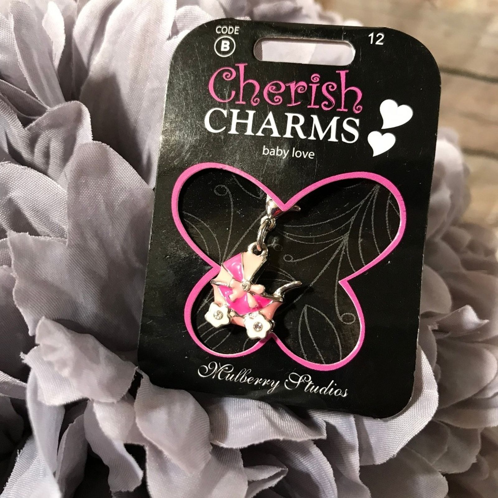 Other Cherish Charms PINK Baby Carriage Love Charm NEW Size ONE SIZE - 2 Thumbnail