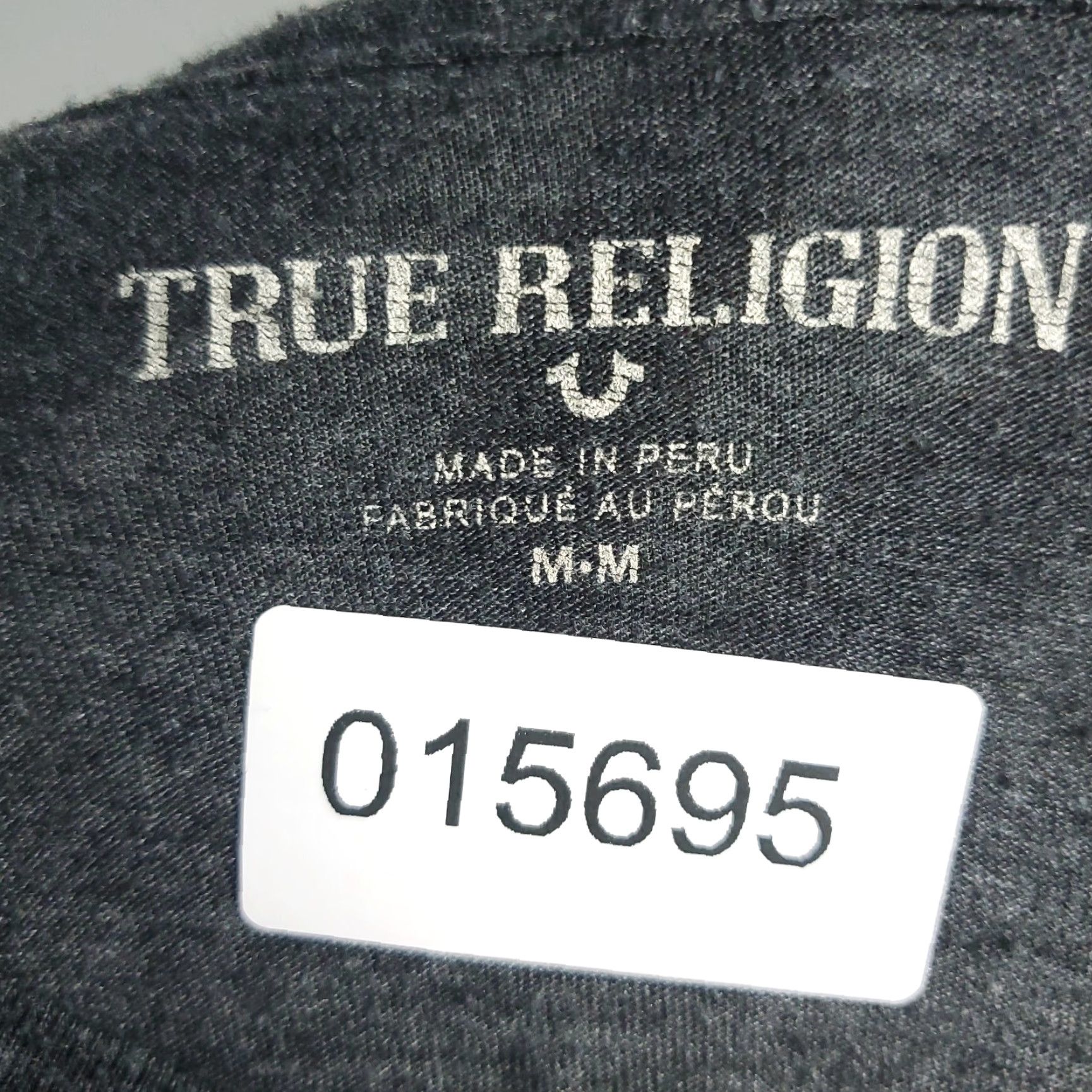 True Religion True Religion T Shirt Mens Size Medium Gray Short Sleeve Crew Neck Logo Cotton Blend Regular Adult Size US M / EU 48-50 / 2 - 7 Thumbnail
