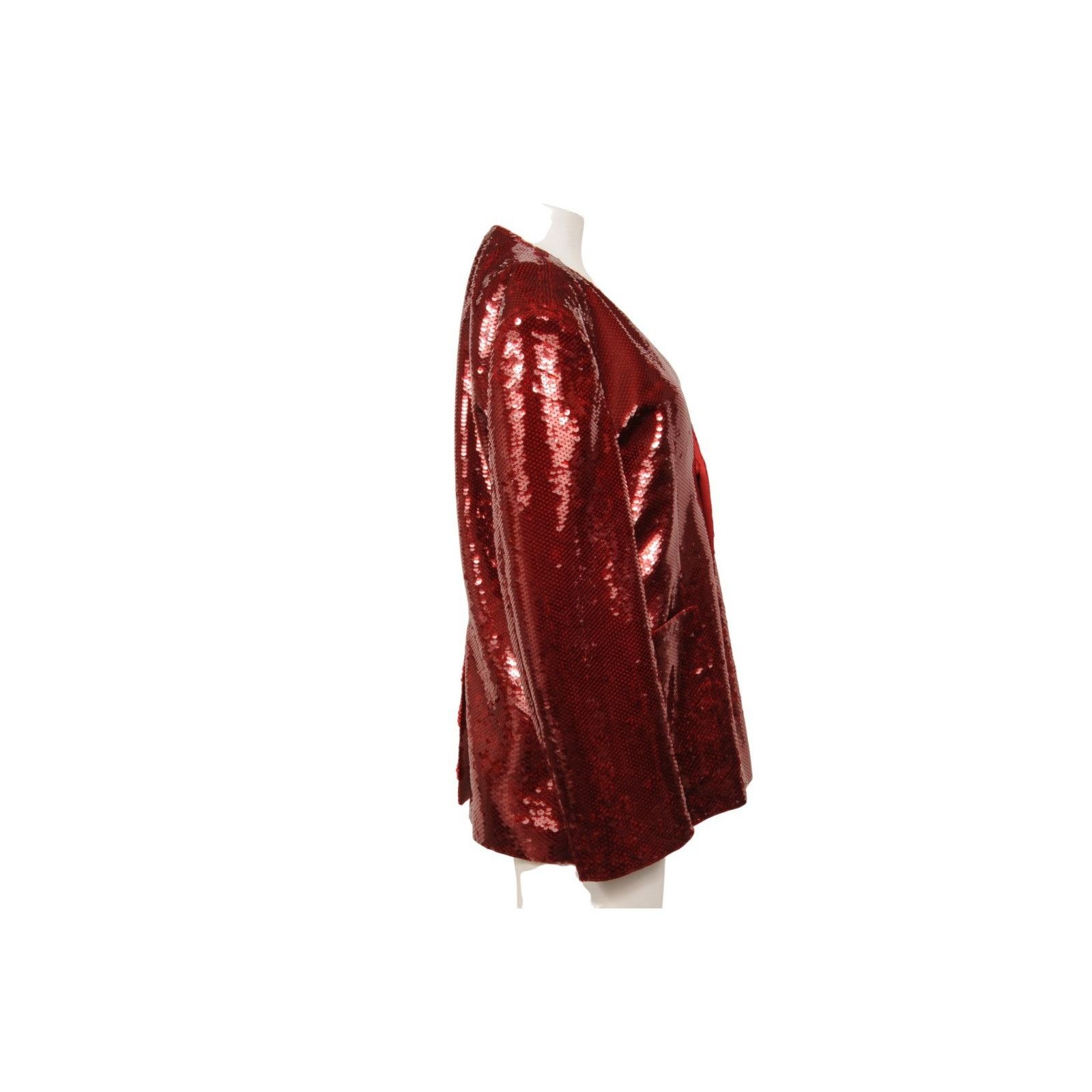 Gucci Fully Sequin Jacket Size IT 46 Slim Red Blazer Size US S / EU 44-46 / 1 - 5 Thumbnail