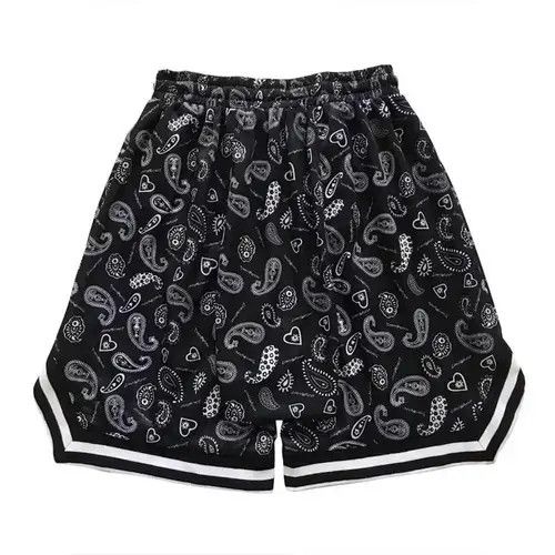 Jean 20SS Indigo Union Japan Black Bandana Paisley Jersey Shorts Size US 31 - 2 Thumbnail
