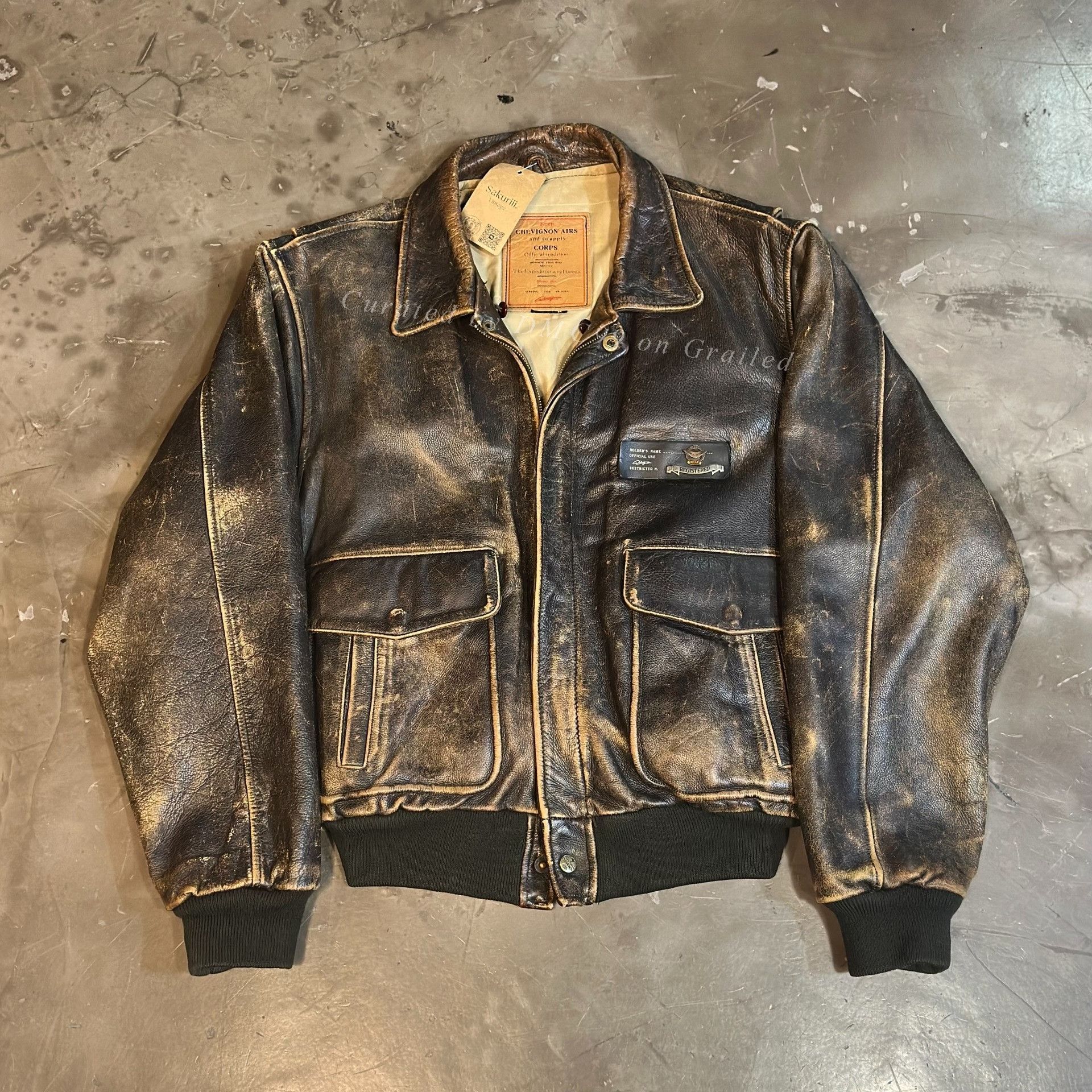 Vintage Vintage Harley Davidson Style Leather Bomber Jacket Size US XL / EU 56 / 4 - 1 Thumbnail
