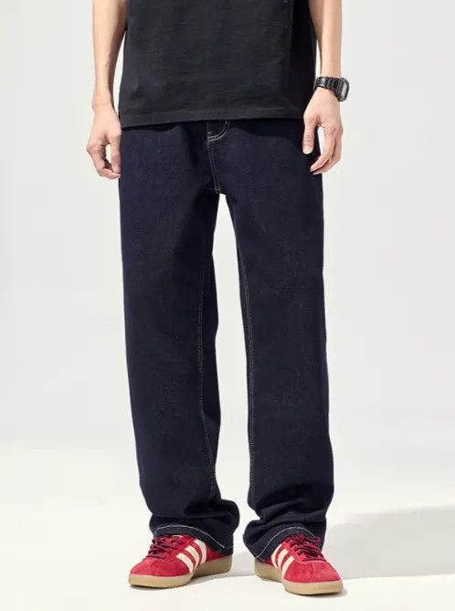 Japanese Brand Ema Men's trendy high street washed stretch straight jeans Size US 32 / EU 48 - 2 Thumbnail
