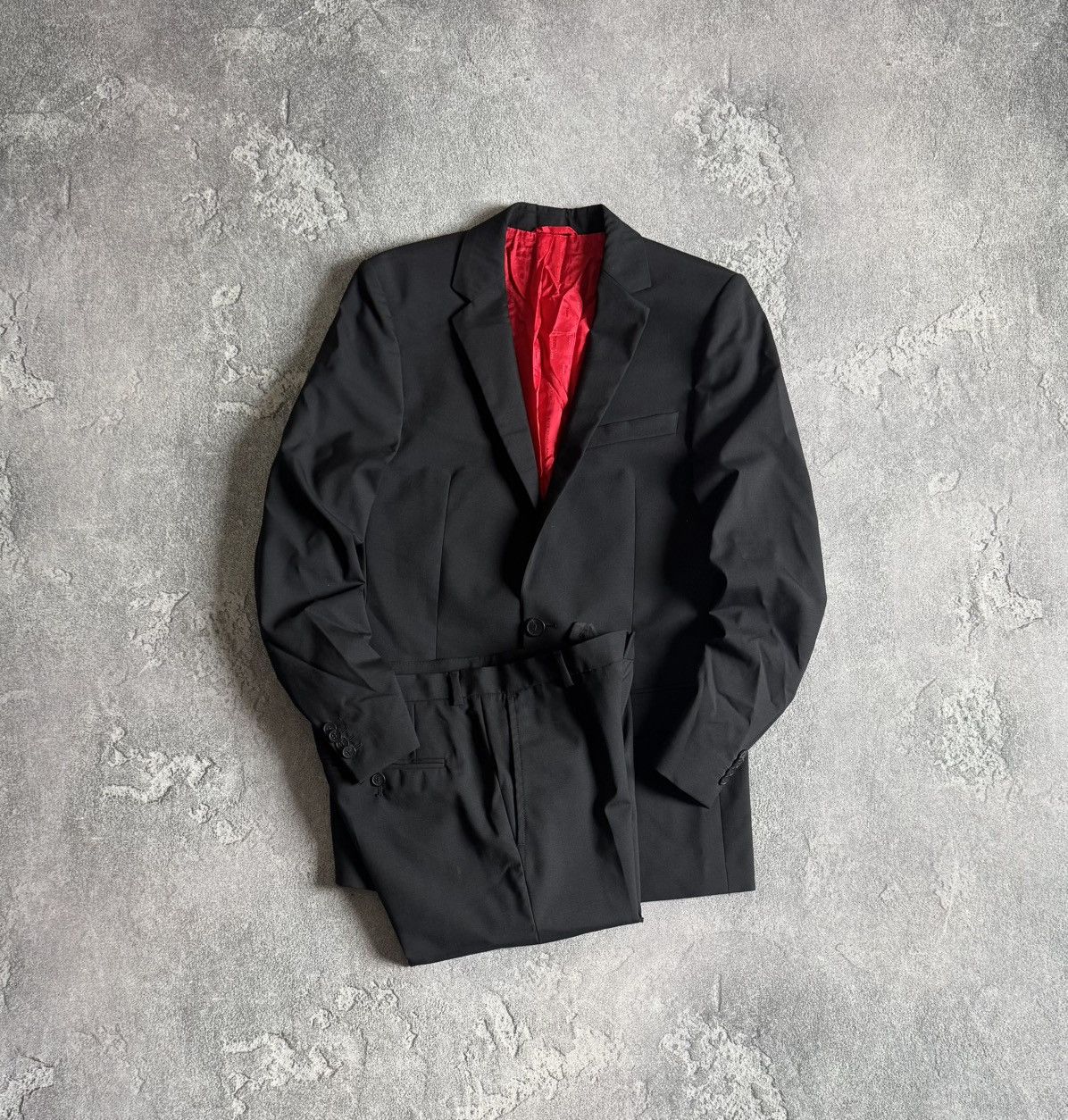 Designer × Hugo × Hugo Boss Hugo Boss IT44/US34R suit black blazer + pants trousers Size 34R - 1 Thumbnail