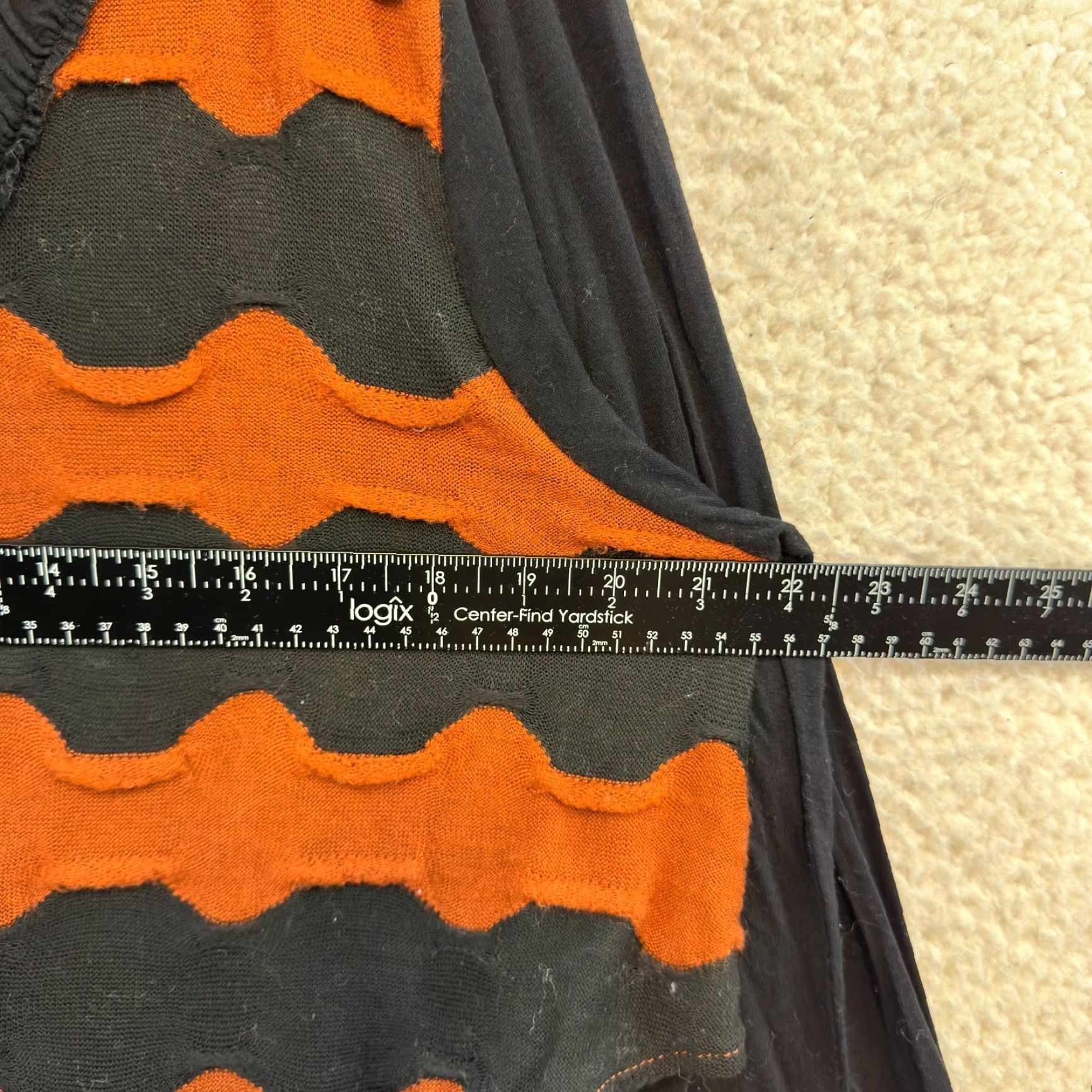 Vintage VINTAGE Mirror Image Shirt XL Black Orange Asymmetrical Hippie Boho Grunge Goth Halloween Y2K top Size XL / US 12-14 / IT 48-50 - 7 Thumbnail