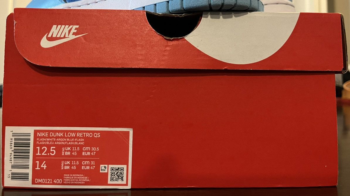 Nike Nike Dunk Low Retro QS Argon Size US 12.5 / EU 45-46 - 7 Thumbnail