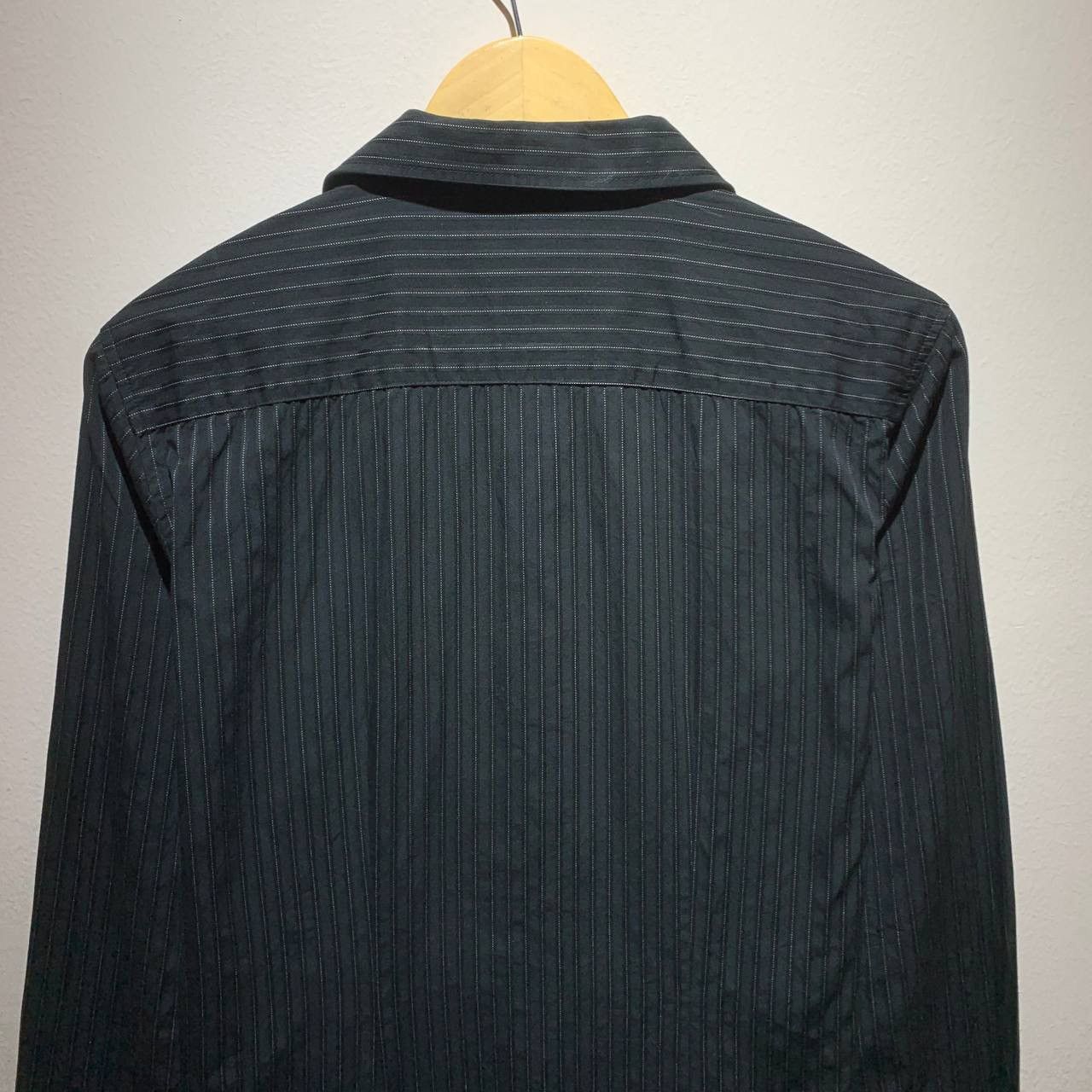 Tornado Mart Tornado Mart Open Collar Striped 90s Black Shirts 🌪️ Size US L / EU 52-54 / 3 - 4 Thumbnail