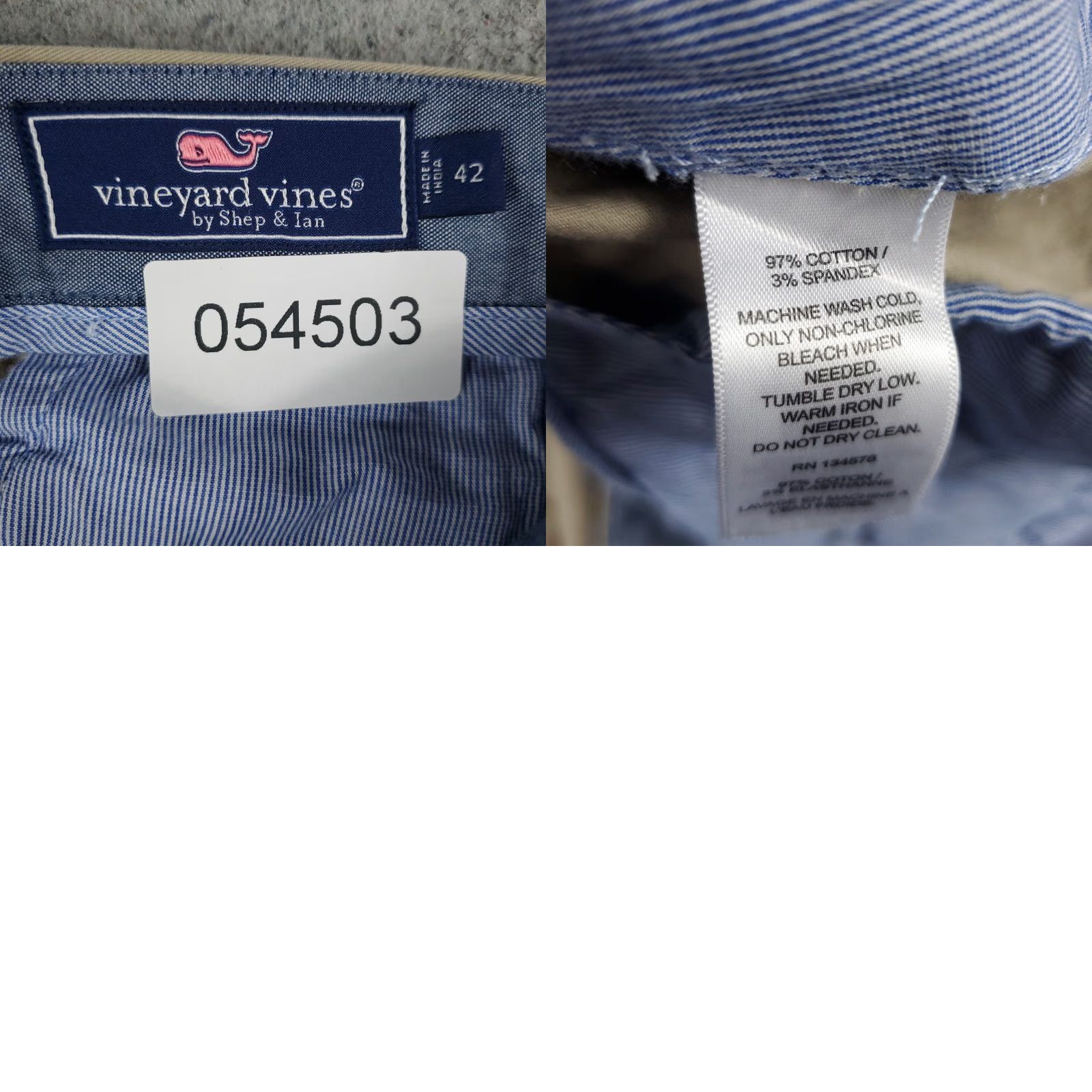 Vineyard Vines Vineyard Vines Men's Shorts Size 42 Beige Casual Chino Flat Front Knit Logo Modern Size US 42 / EU 58 - 8 Thumbnail