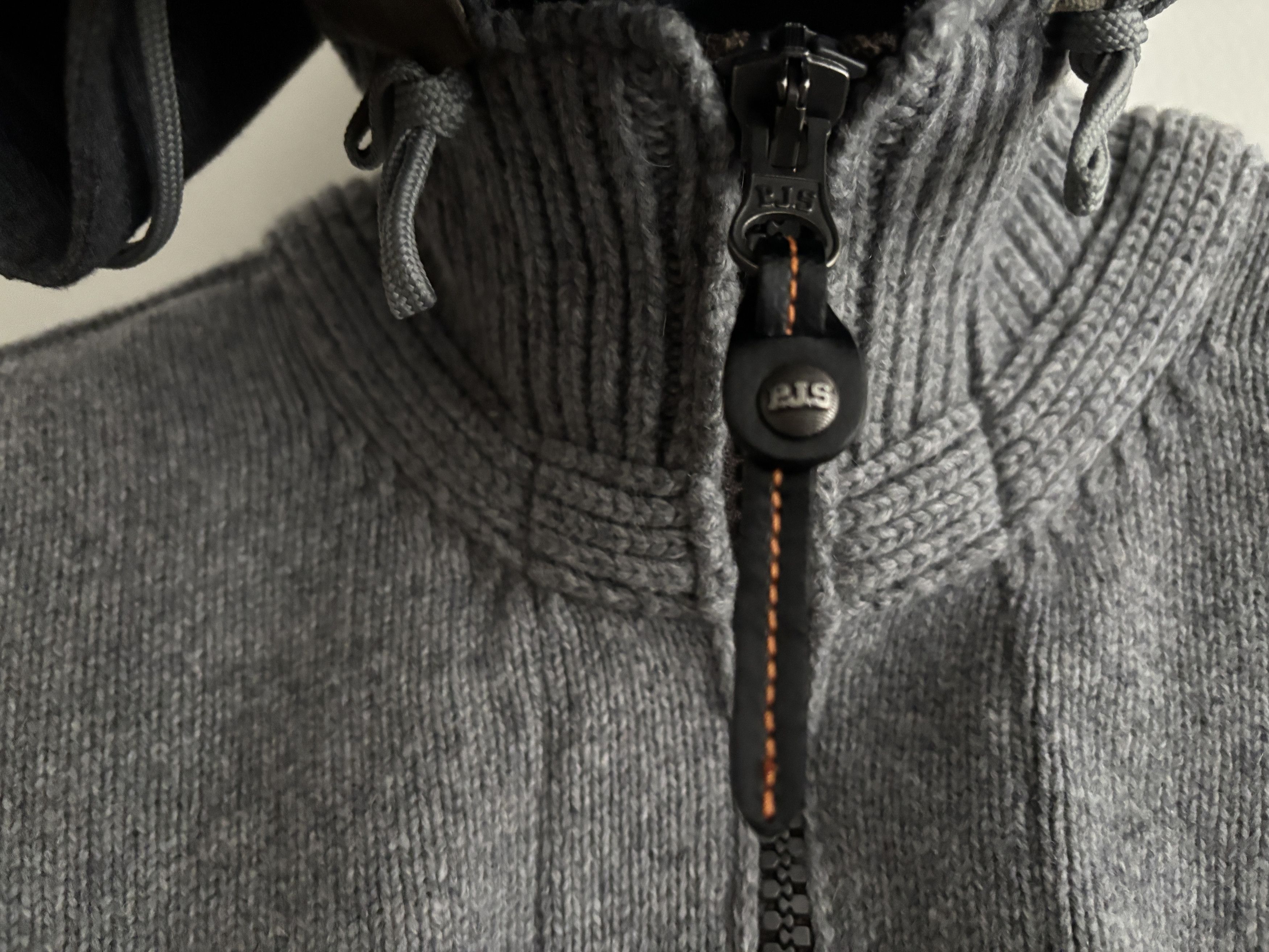 Parajumpers $875 Grey Knit Wool Zip Hood Cardigan Sweater Raglan Sleeve Size US L / EU 52-54 / 3 - 6 Thumbnail