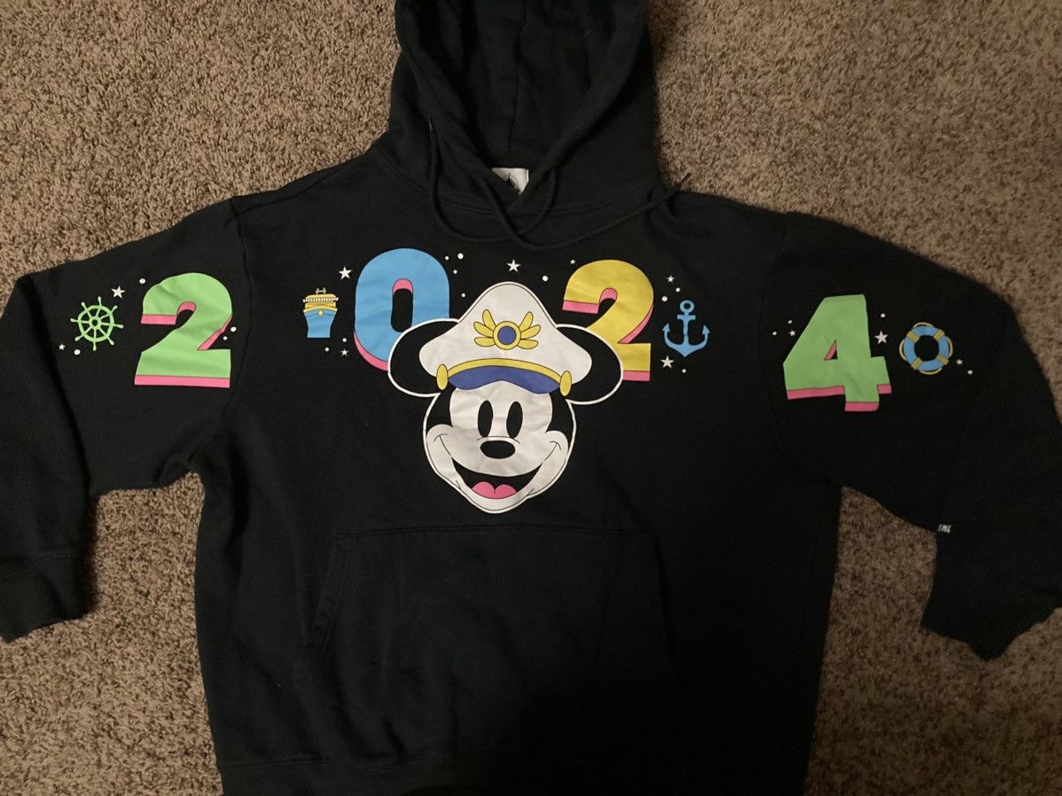 Designer × Disney Disney World 2024 Mickey Mouse Hoodie Character Cruise Large Size L / US 10 / IT 46 - 3 Thumbnail