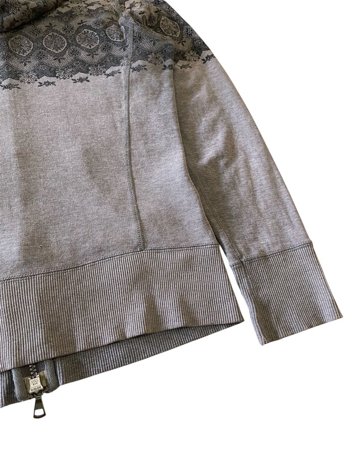 Japanese Brand Fur Luxury Hood Zip Hoodie Grey Tribal Pattern Y2K Jacket Size M / US 6-8 / IT 42-44 - 14 Thumbnail