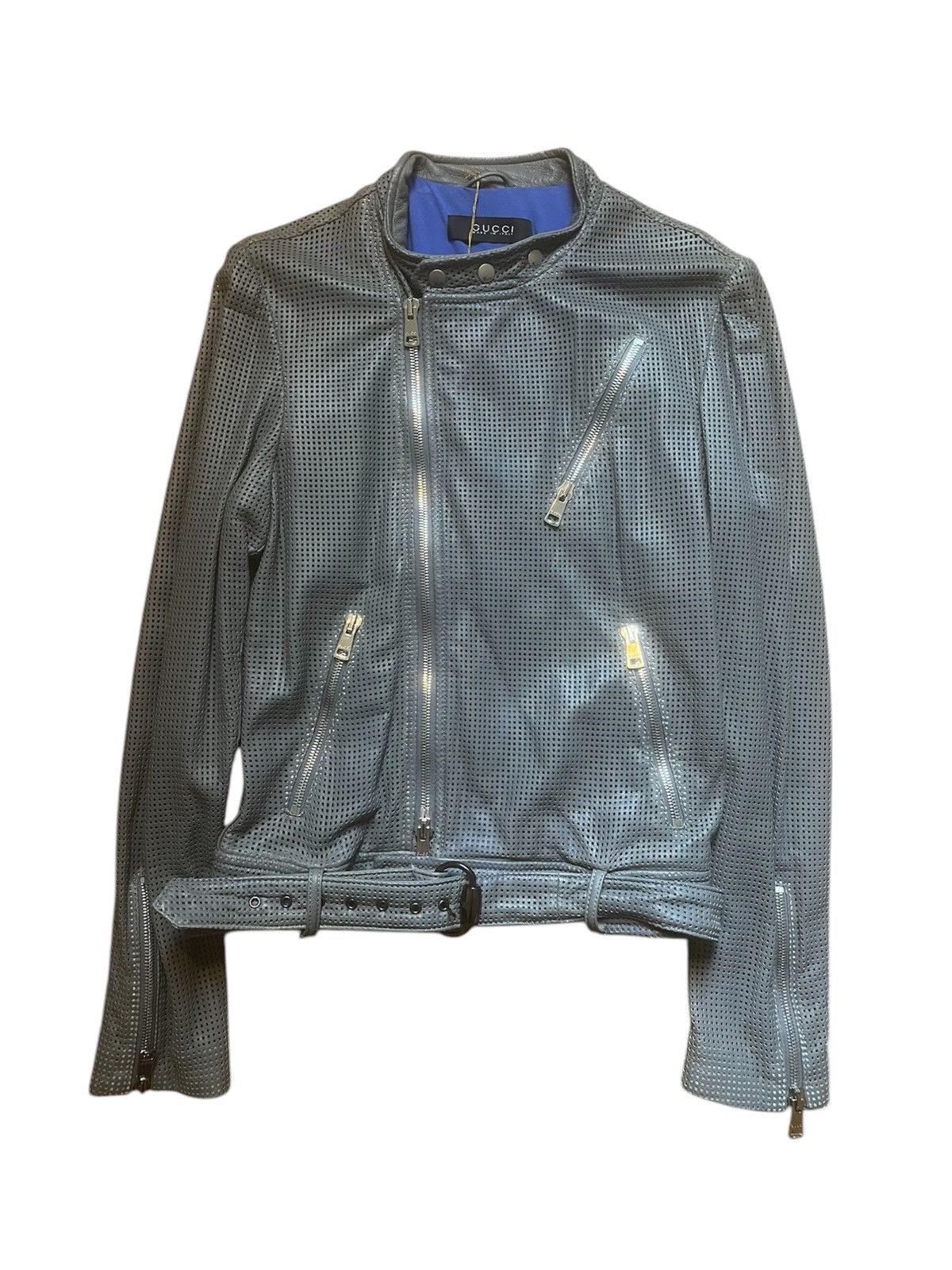 Gucci F/W08 Perforated Leather Jacket Tom Ford Size US M / EU 48-50 / 2 - 1 Thumbnail