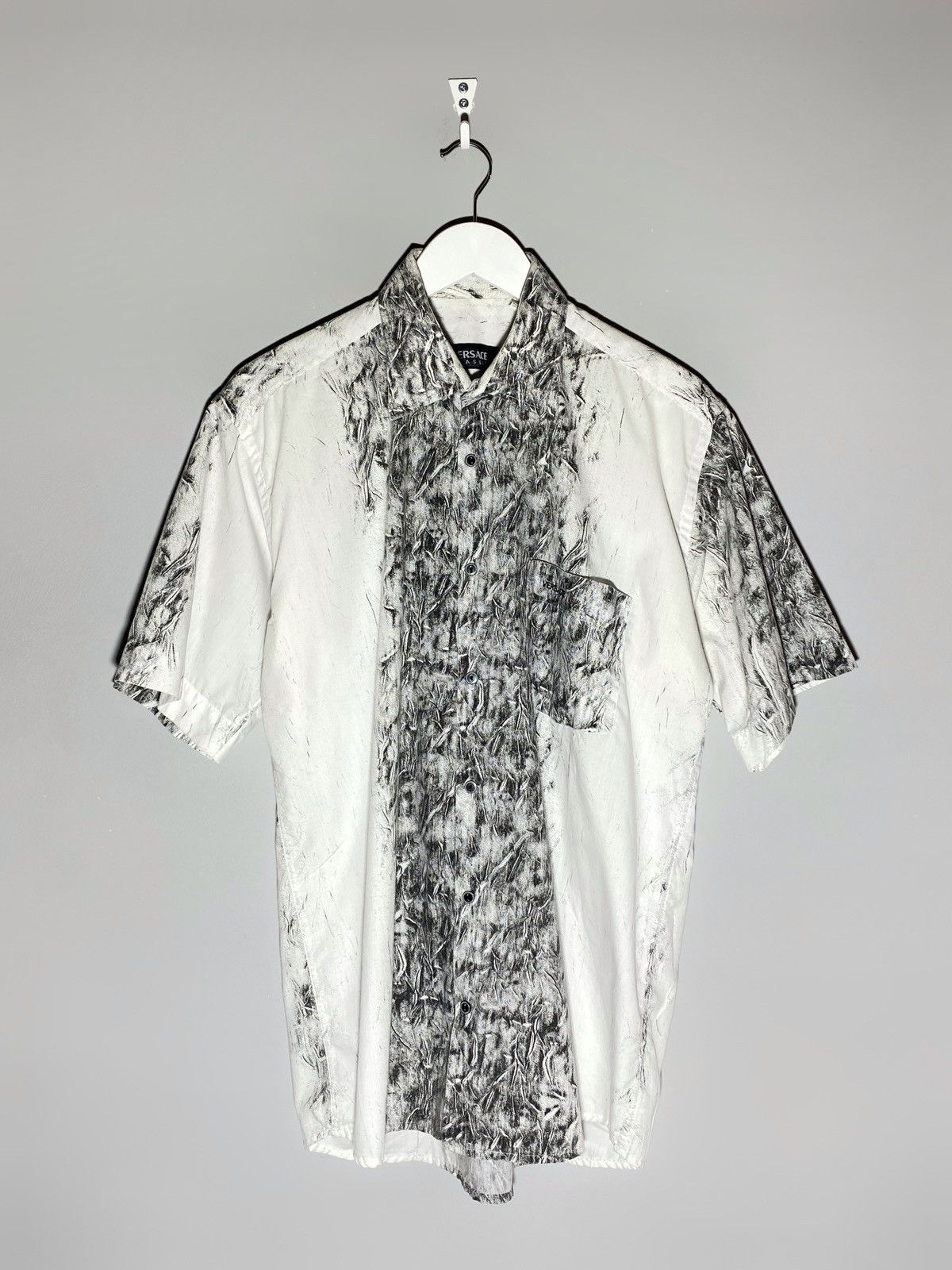 Vintage Versace Avant Garde Japanese Shirt in White, Men's (Size L)