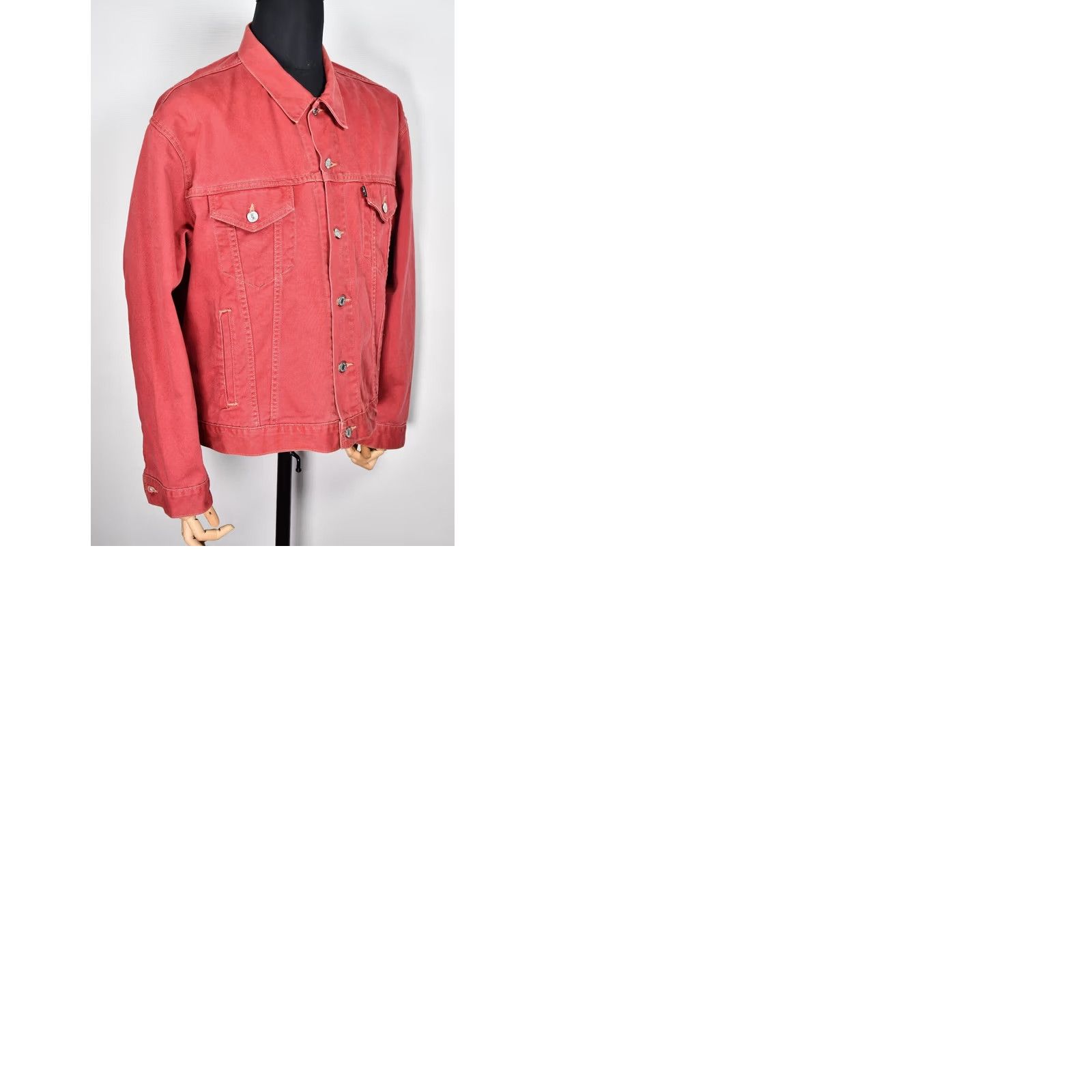 Levi's Levi's 70503-7783 Denim Jacket Black 2XL Trucker Vintage 90s Men Jacket US-Imported Croatia Burgundy Red - 6 Pockets Size US XXL / EU 58 / 5 - 9 Thumbnail