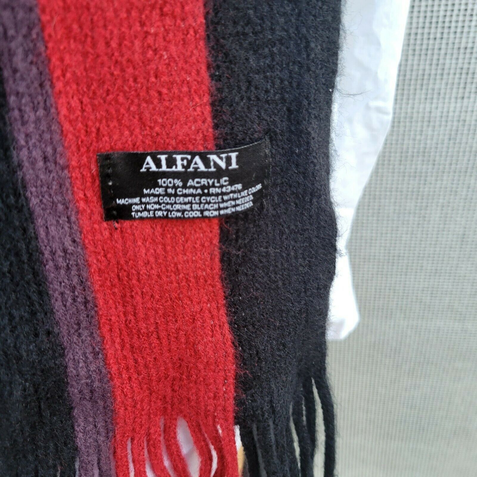 Alfani Alfani Unisex Men's Knit Striped Scarf One Size Size ONE SIZE - 6 Thumbnail