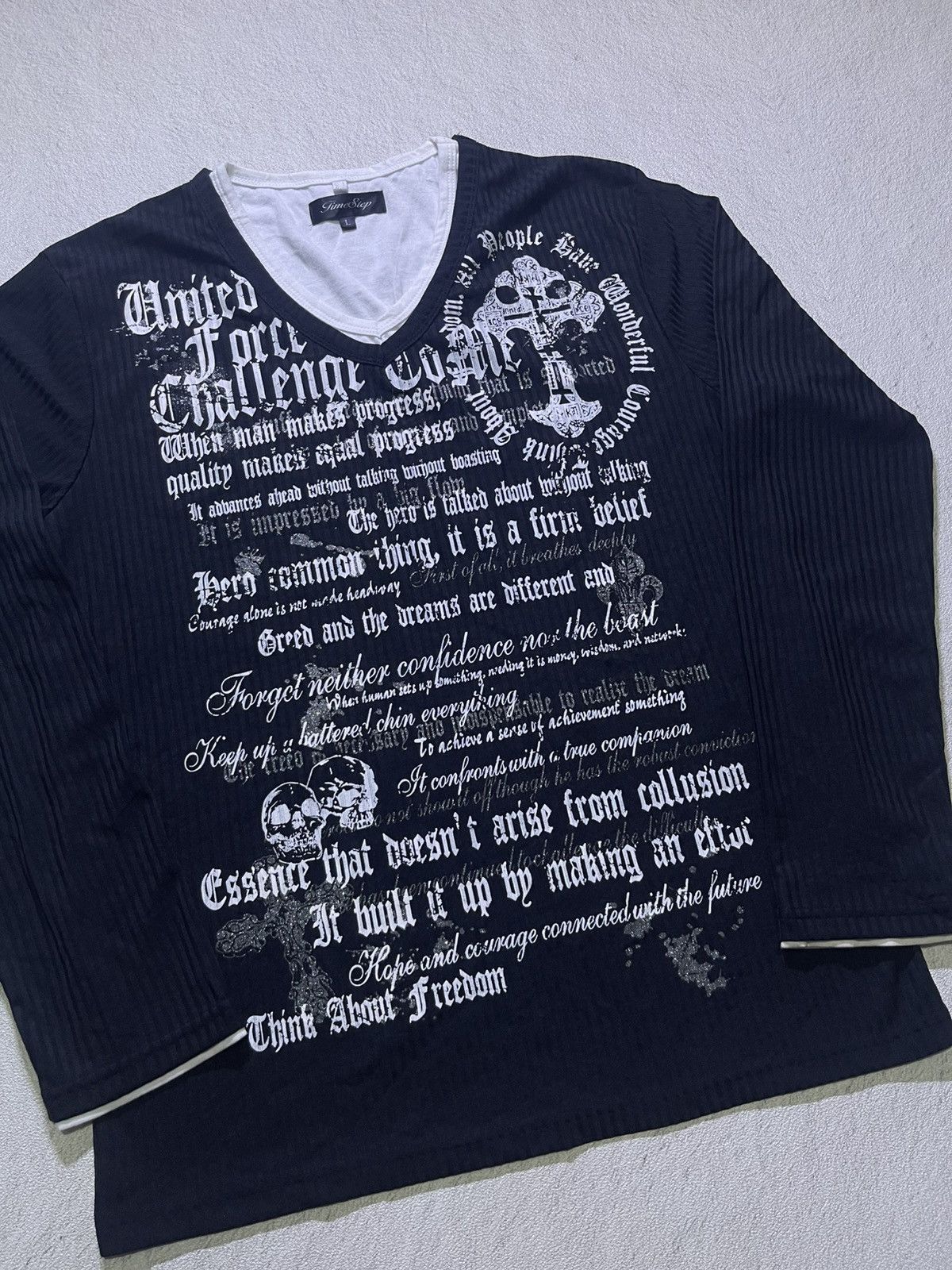 Japanese Brand Y2K TIME STEP long sleeve tshirt Size US M / EU 48-50 / 2 - 2 Thumbnail